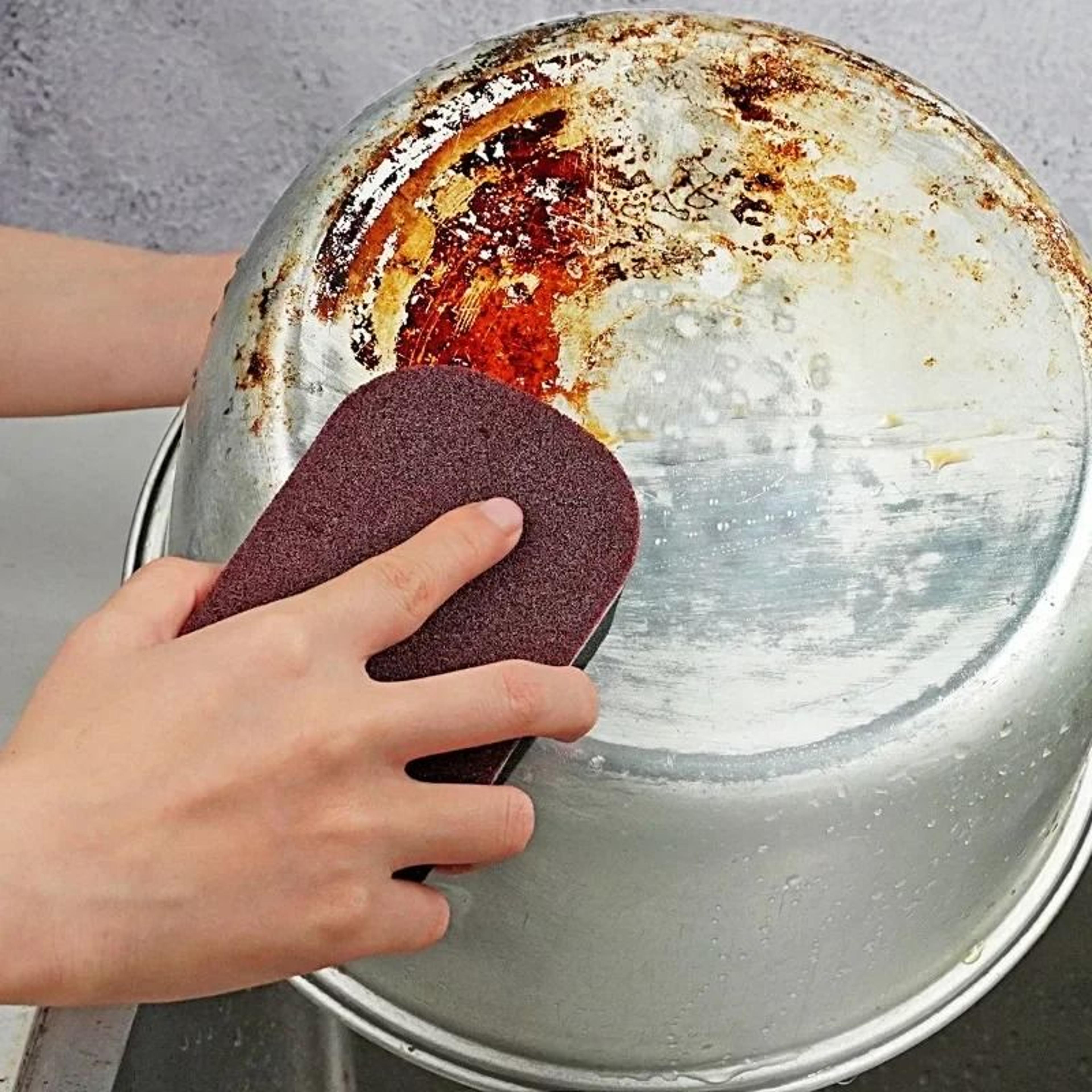 Double Sided Magic Sponge Thick Cleaning Brush For Kitchen And Cookware 1