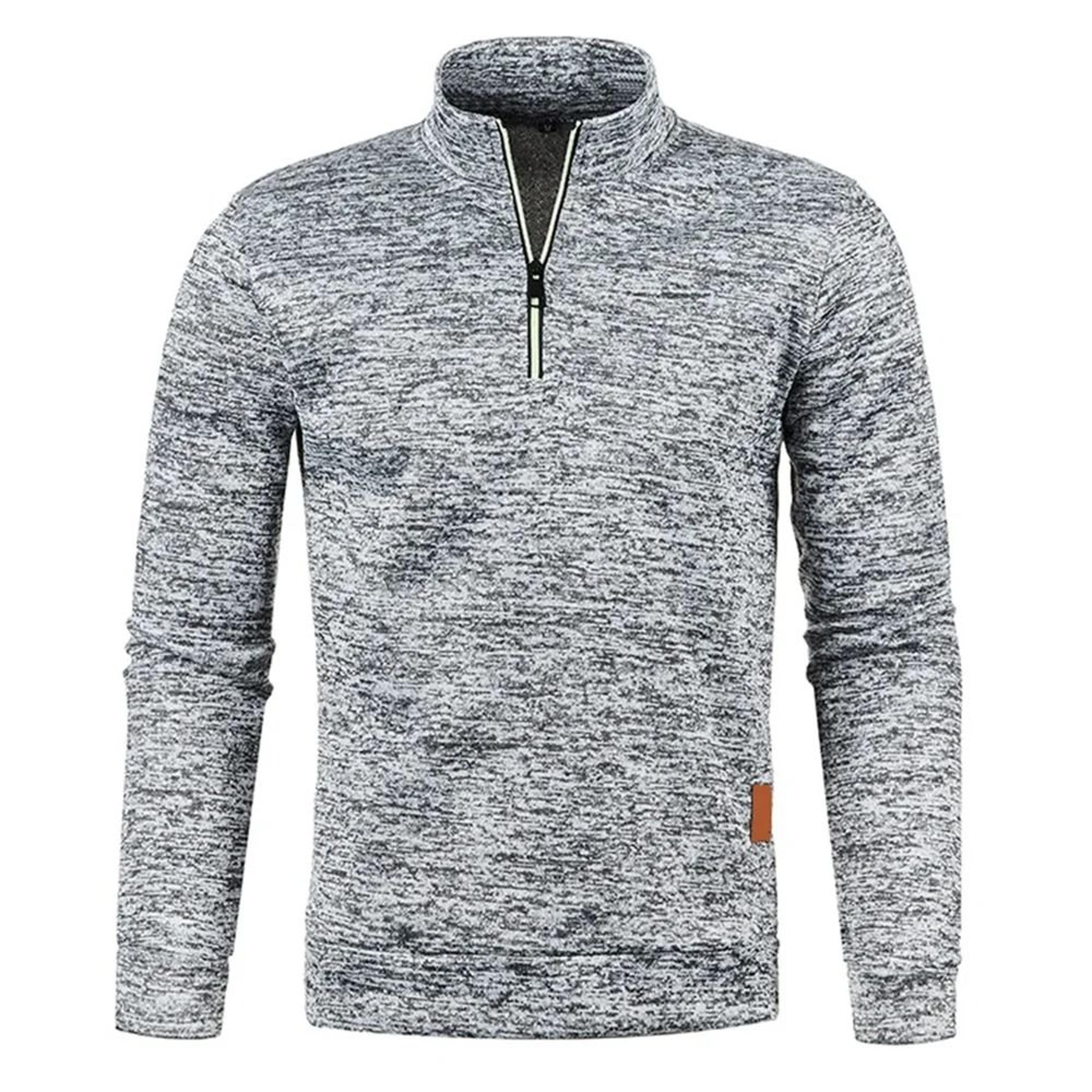Mens Half Zip Pullover Sweatshirt With Turtleneck Collar 8