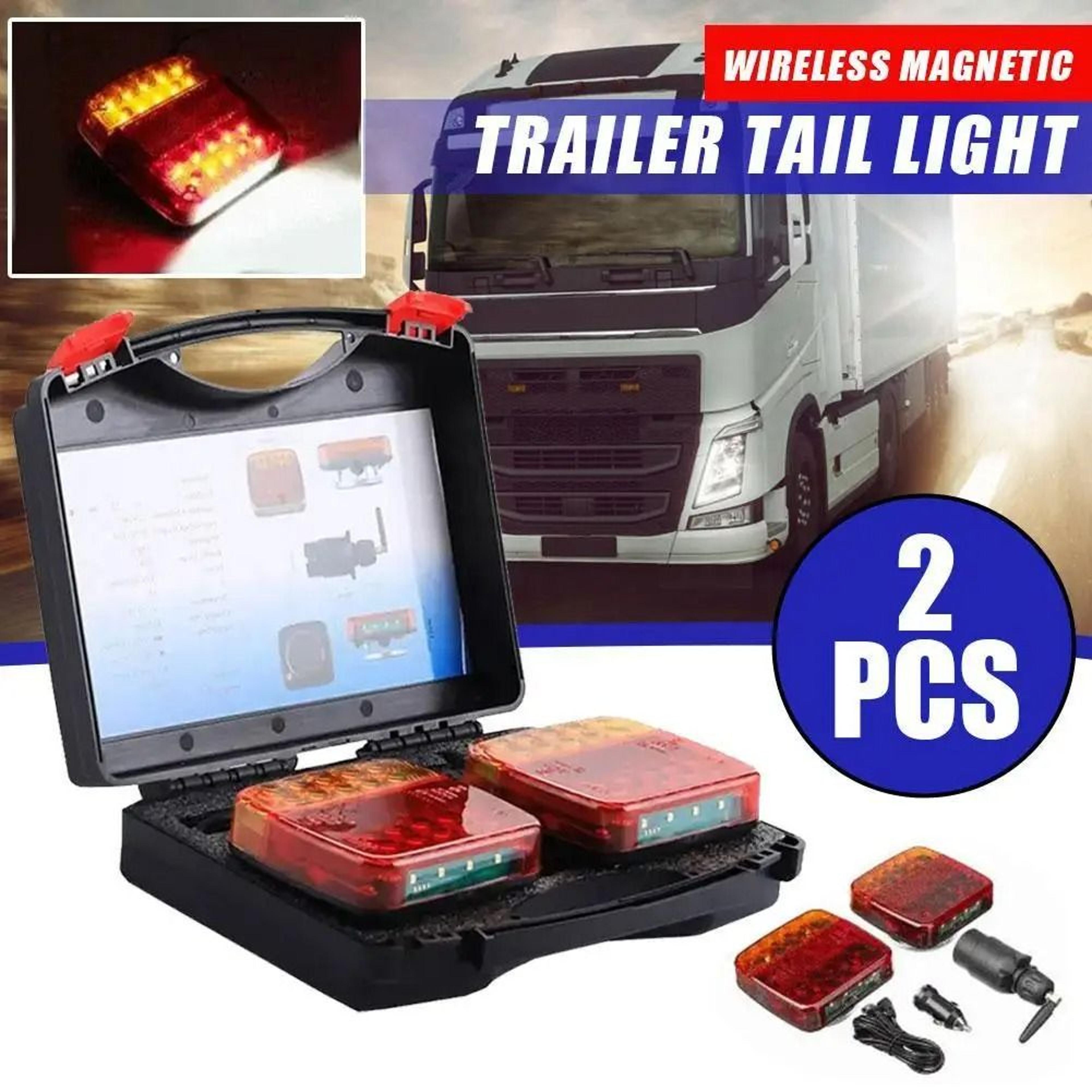 Rechargeable Wireless Reflective Lens Truck Taillights 2