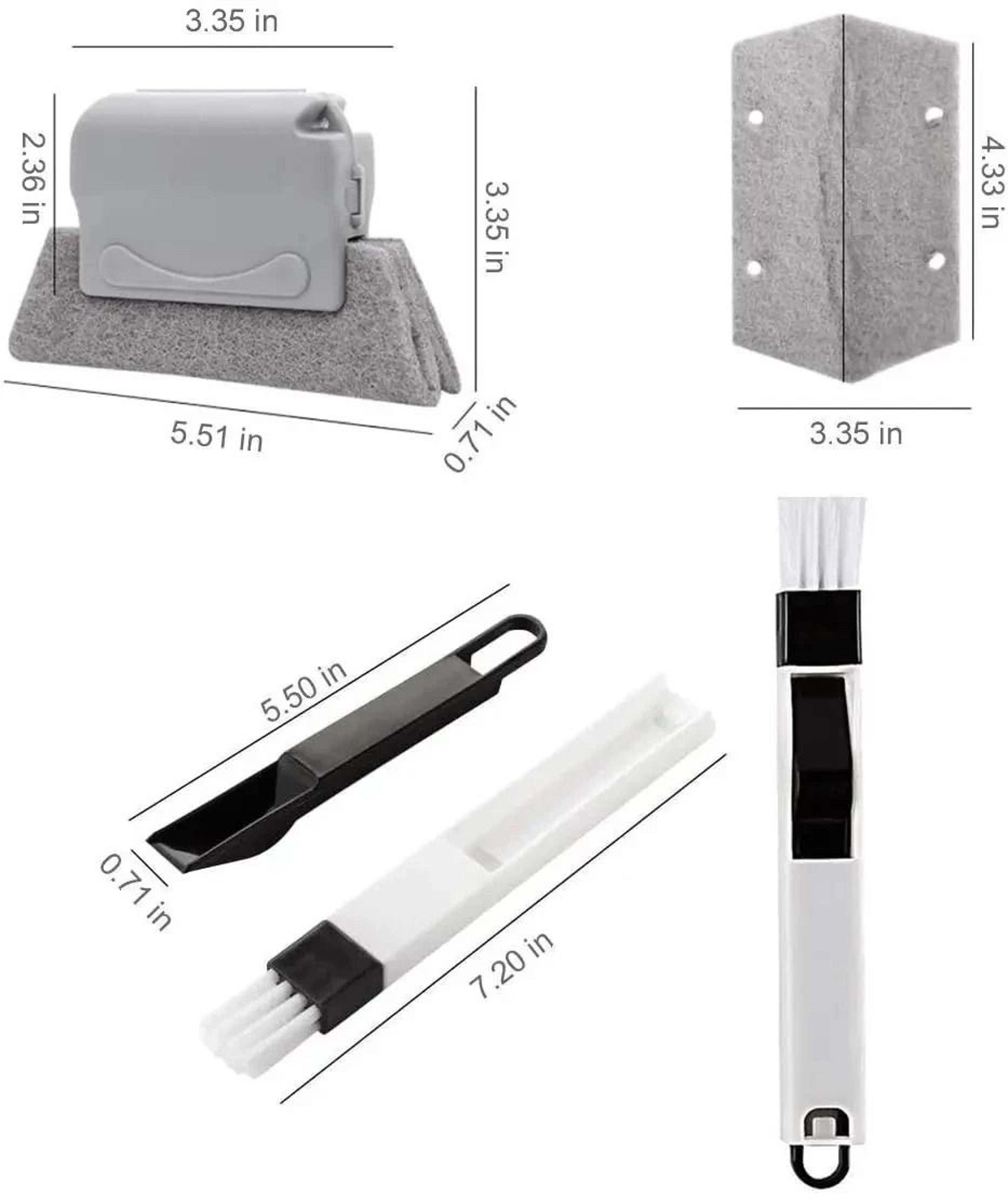 Window Track Cleaning Brush Tools Set For Sliding Door Tracks And Grooves 5