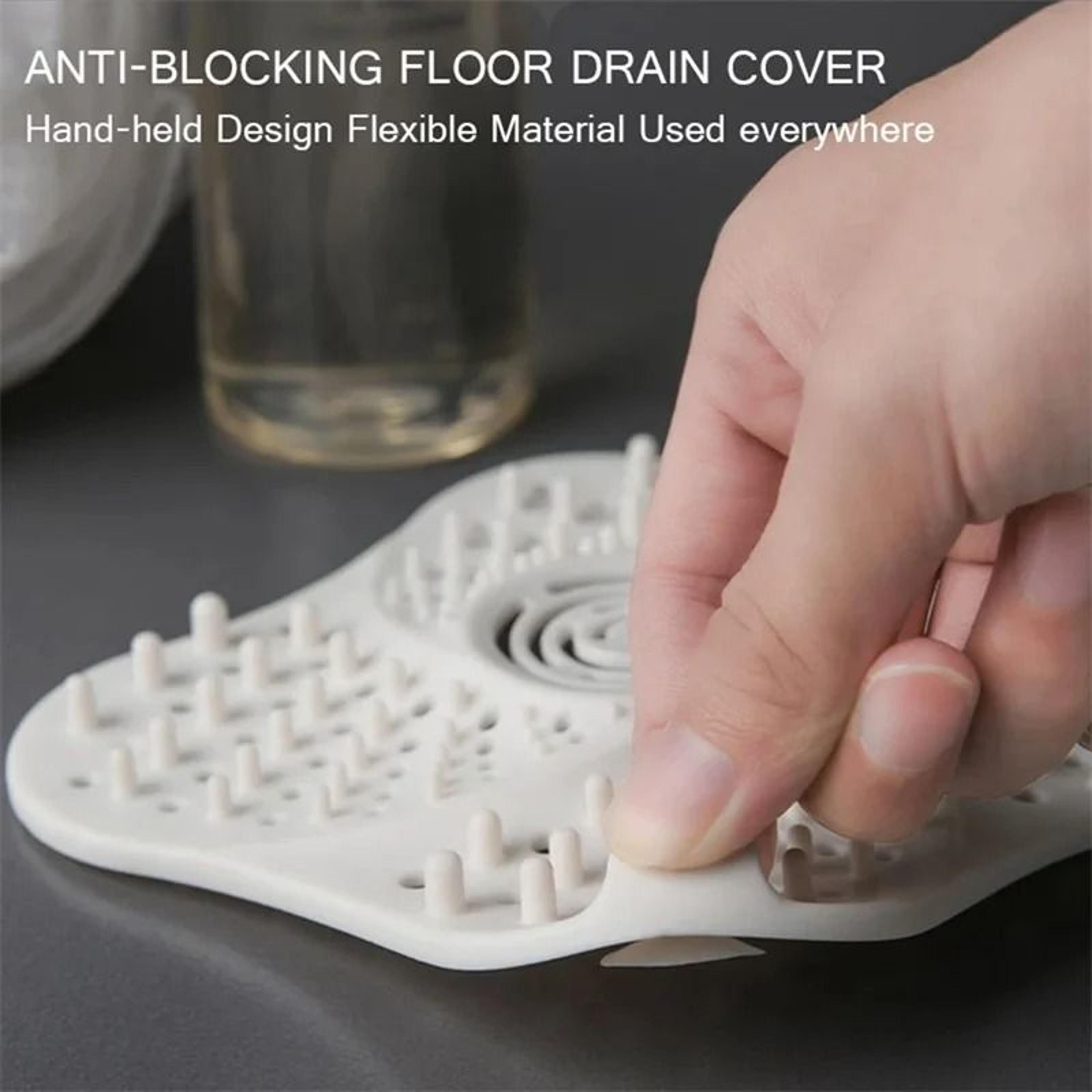 Silicone Shower Drain Hair Catcher With Suction Cups For Bath And Kitchen 2