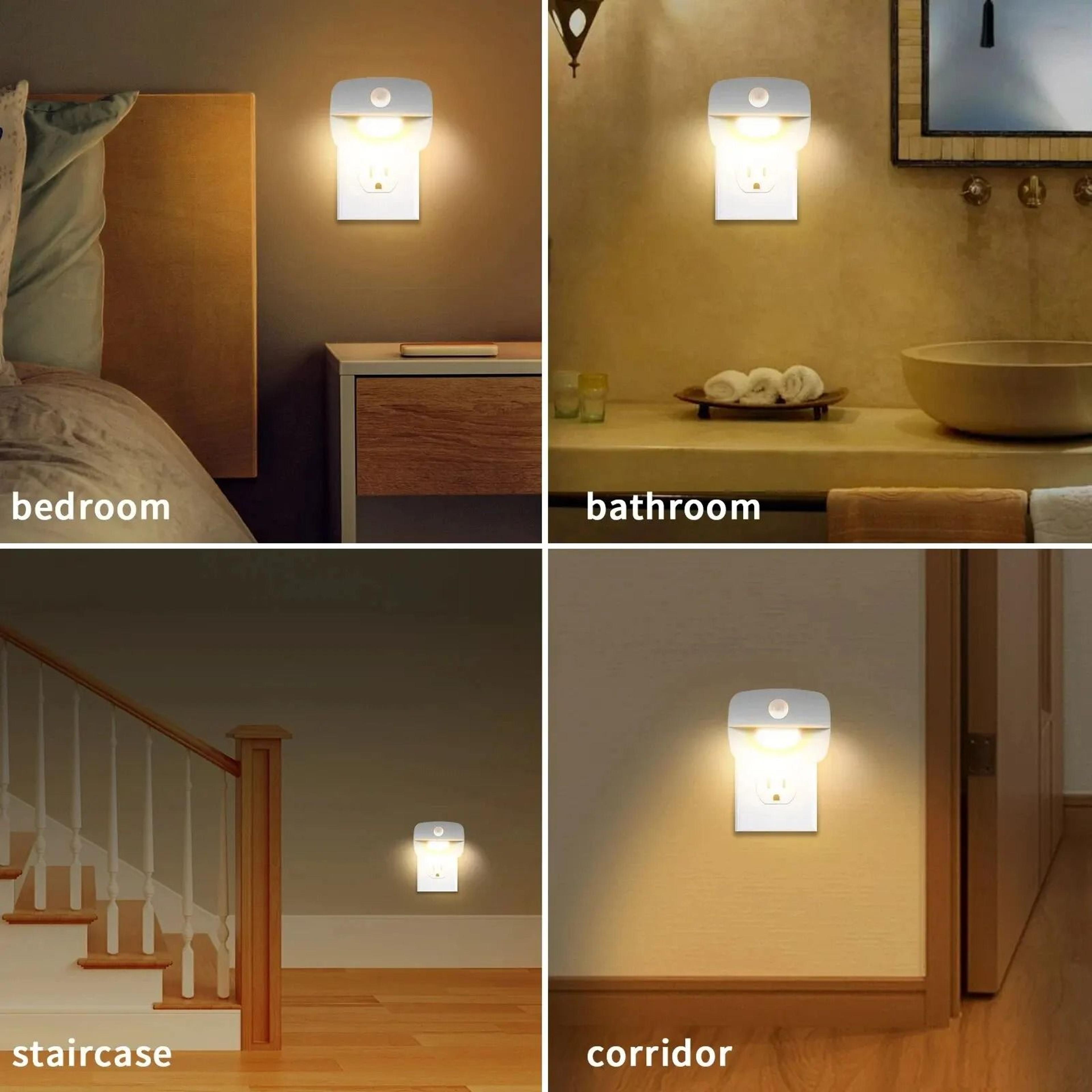 LED Motion Sensor Plug In Night Light For Bedroom And Hallway 5