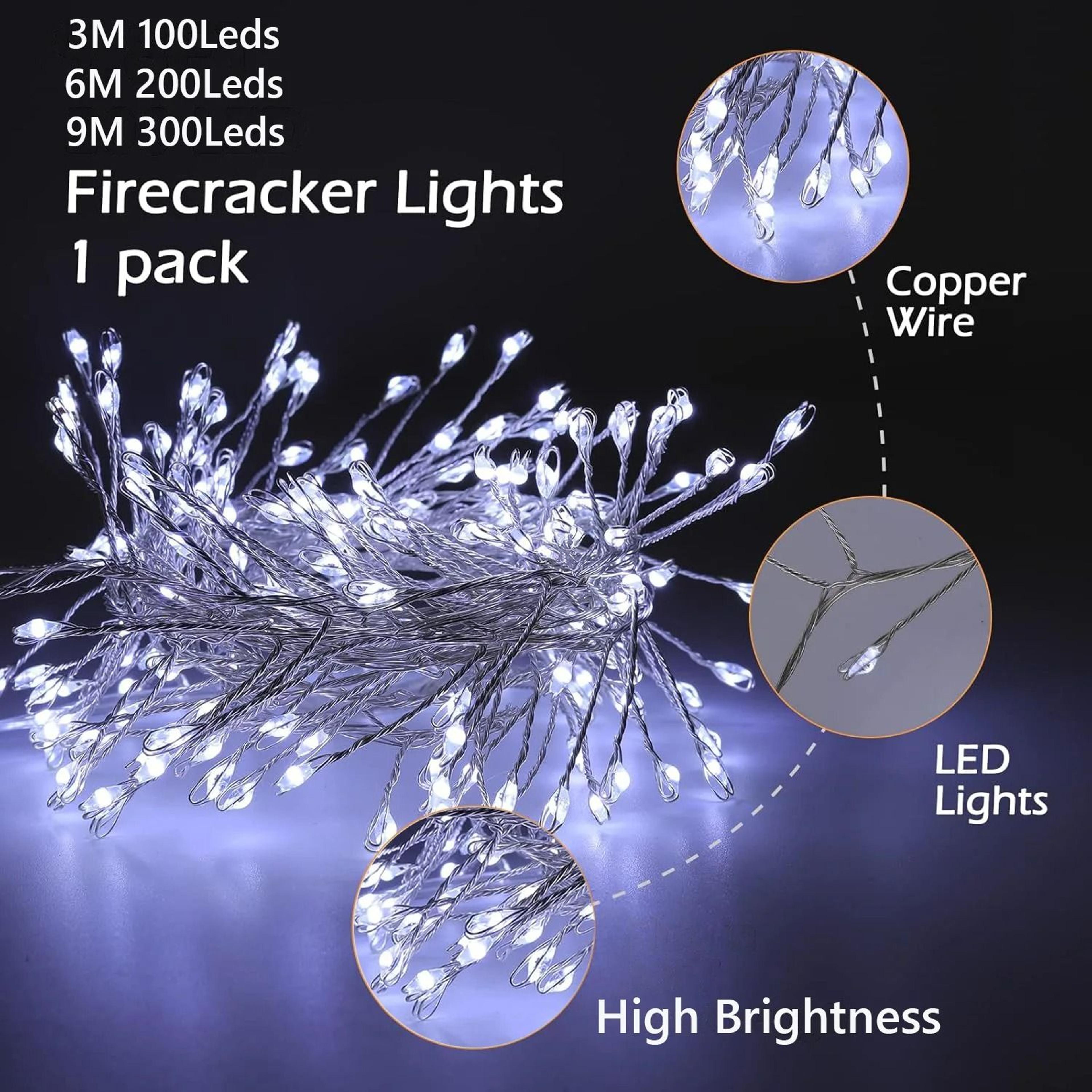 USB Powered LED Firecracker String Lights With Remote Control For Home And Events 1