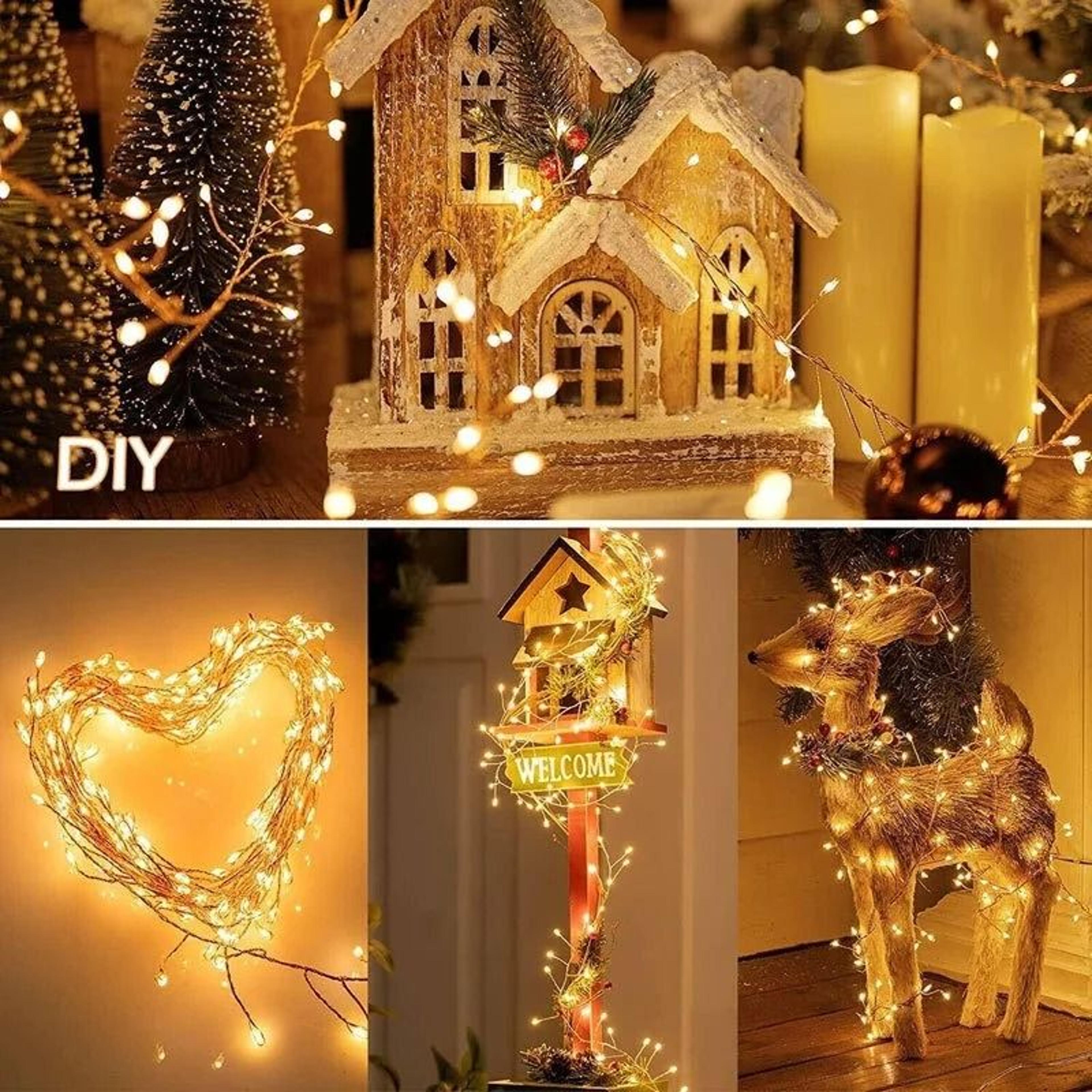 USB Powered LED Firecracker String Lights With Remote Control For Home And Events 5