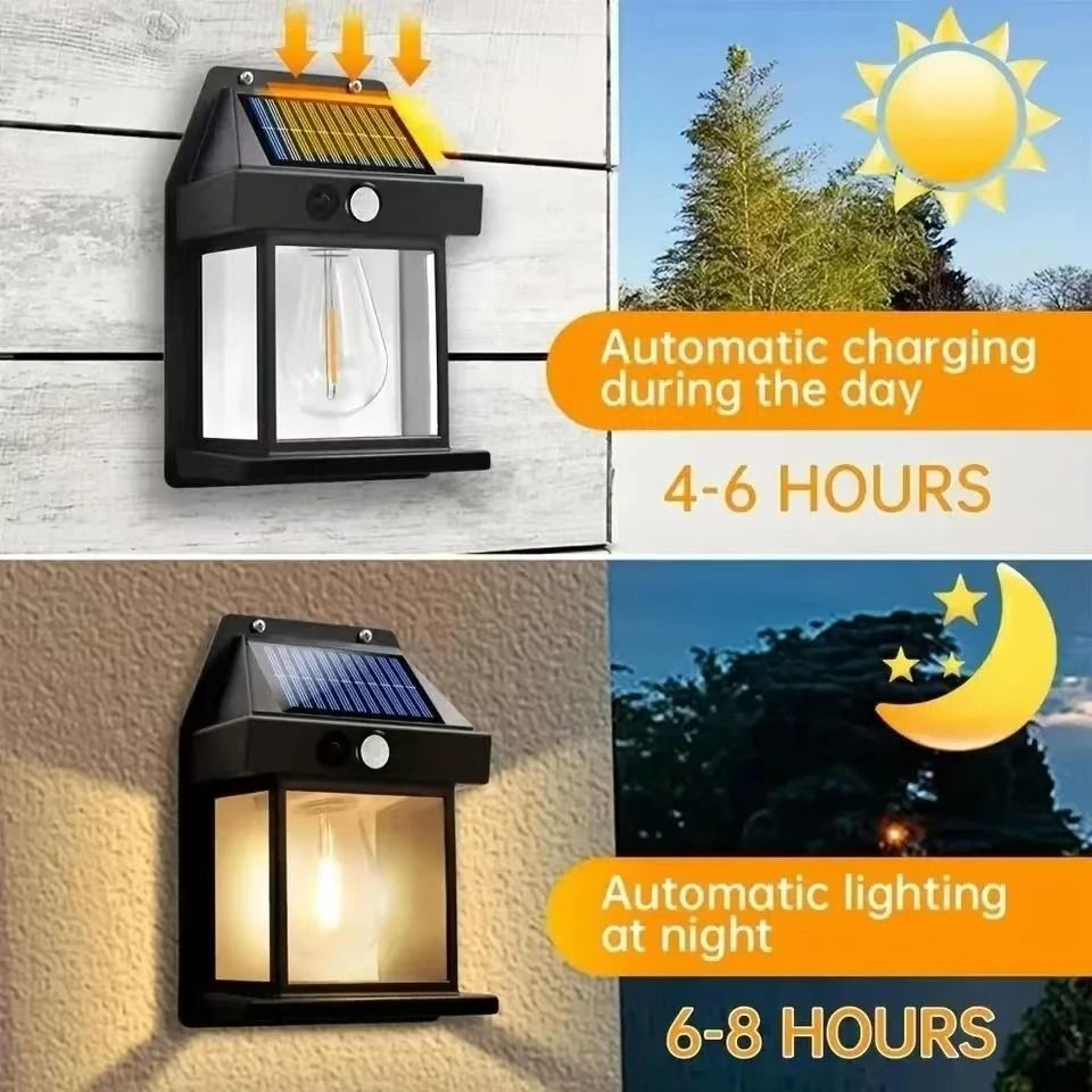 Solar Powered Outdoor Street Light Waterproof LED Lamp For Garden And Patio 4