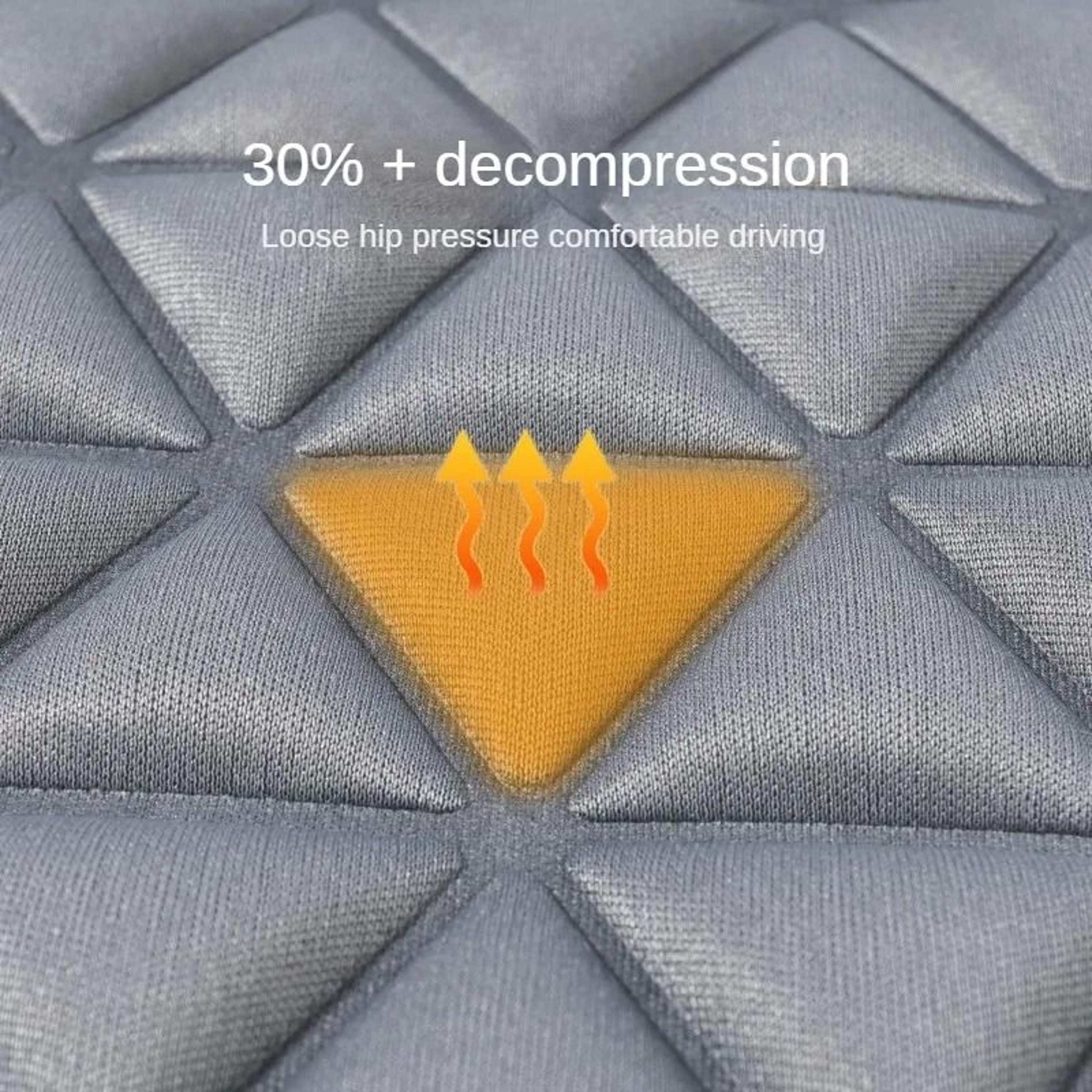 Breathable Car Seat Comfort Cushion With Supportive Backrest 5