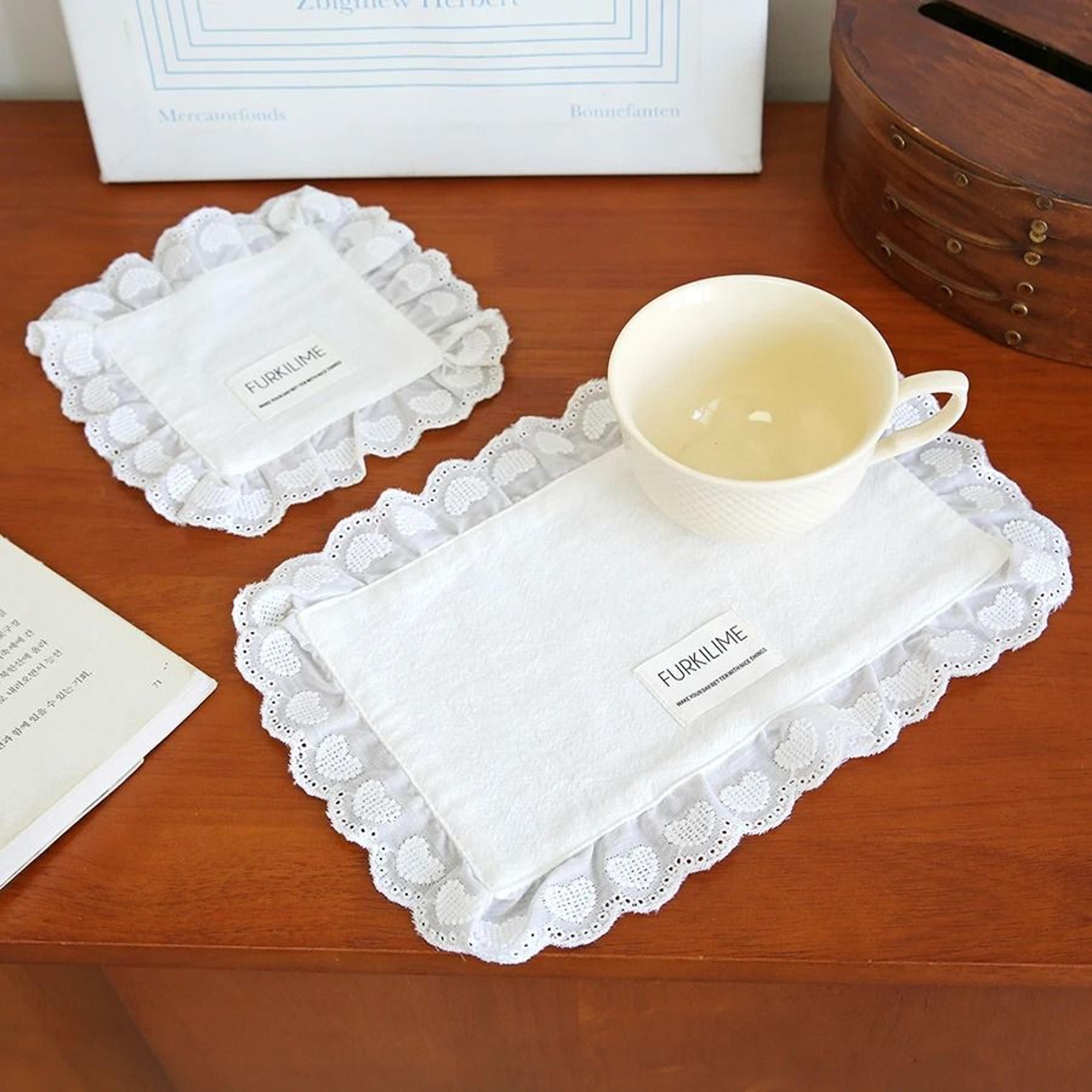 Soft Lace Placemats Cotton Table Napkins For Home And Party Decoration 4