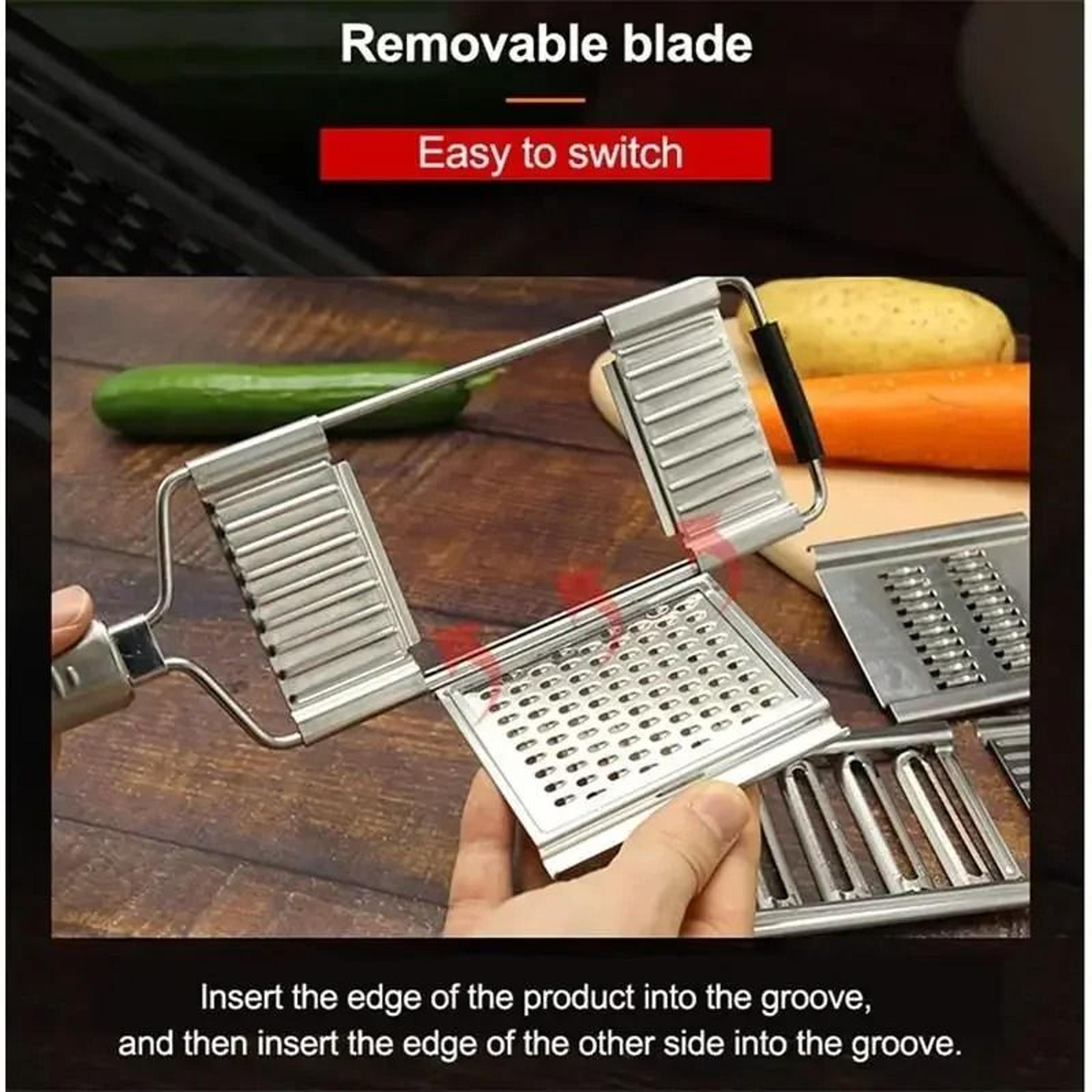 Stainless Steel Multipurpose Vegetable Slicer And Shredder Set 3