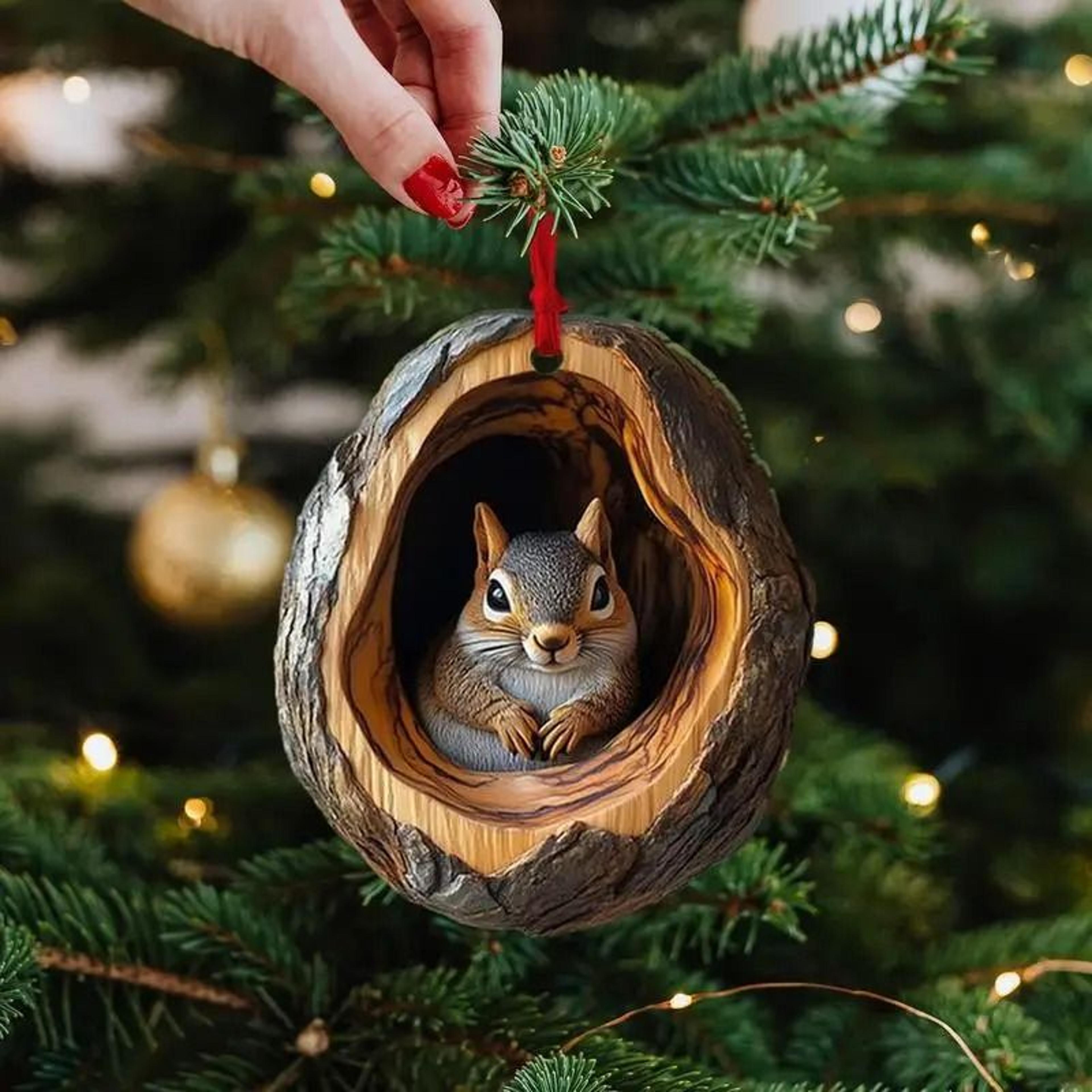 animal acrylic christmas ornament cute wildlife tree decoration