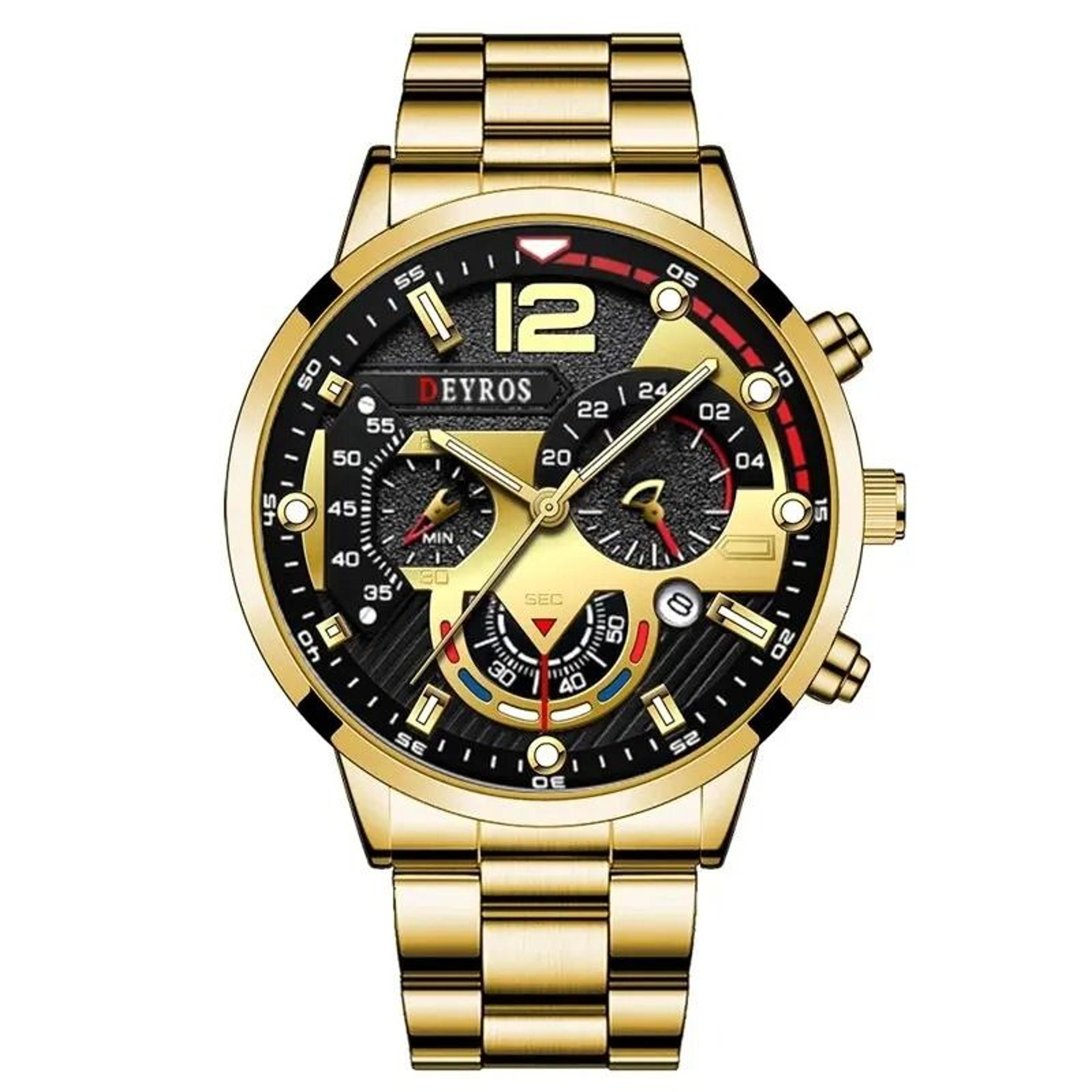 Classic Stainless Steel Quartz Wristwatch 9