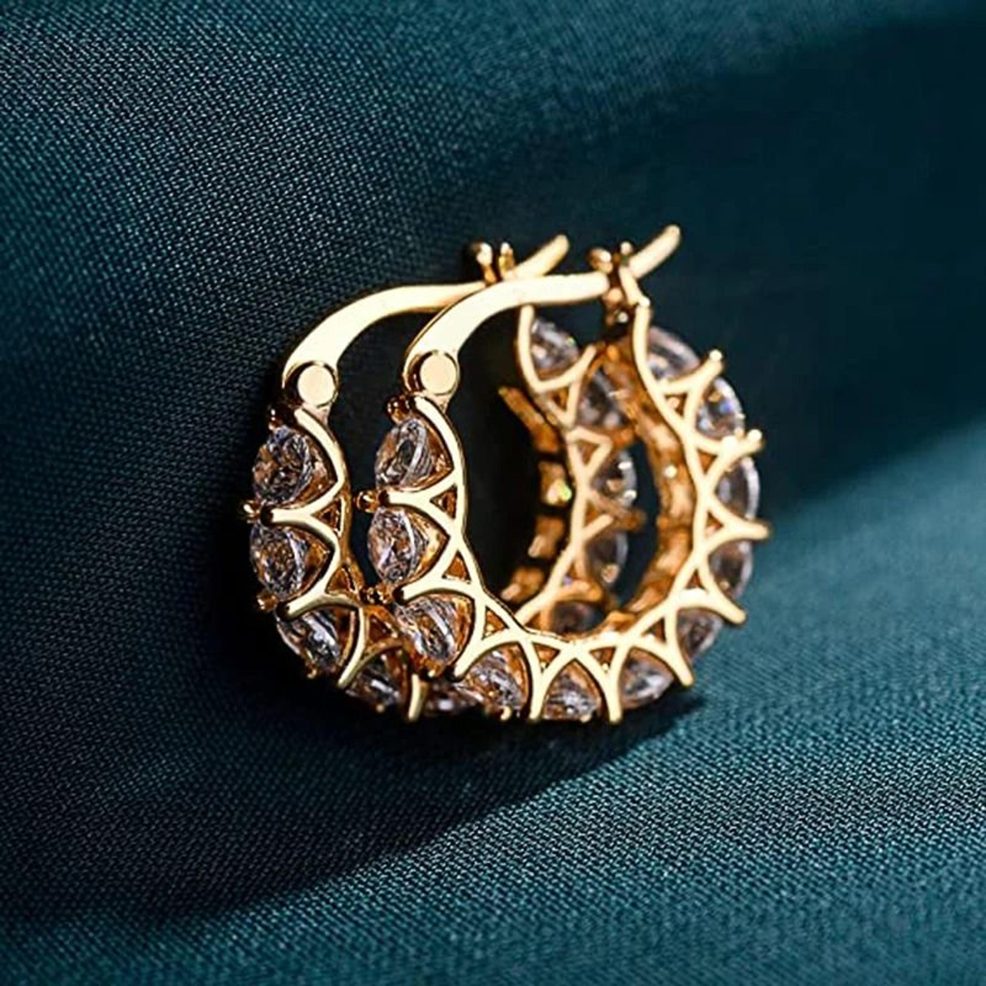 Dazzling Crystal Hoop Earrings 2