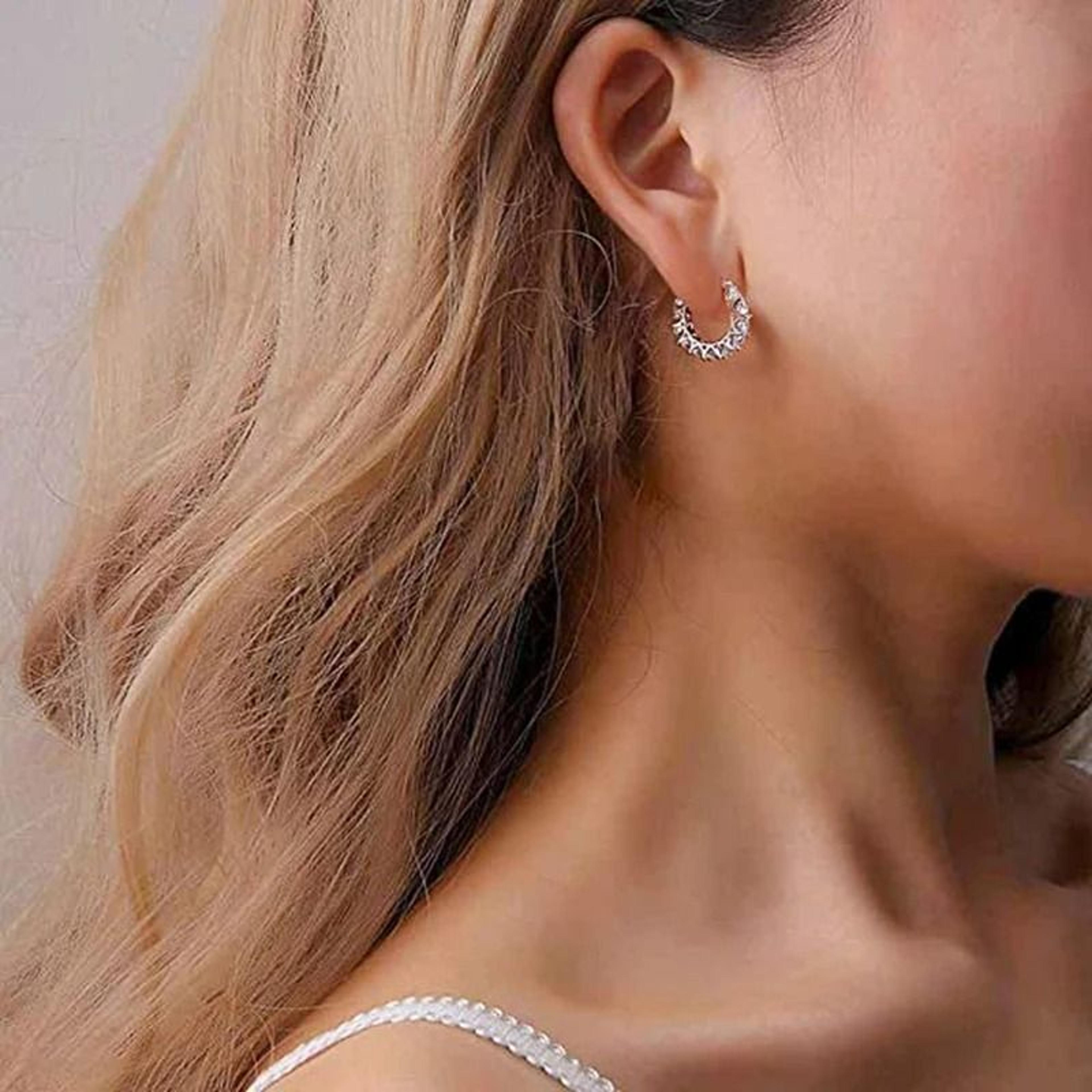 Dazzling Crystal Hoop Earrings 4