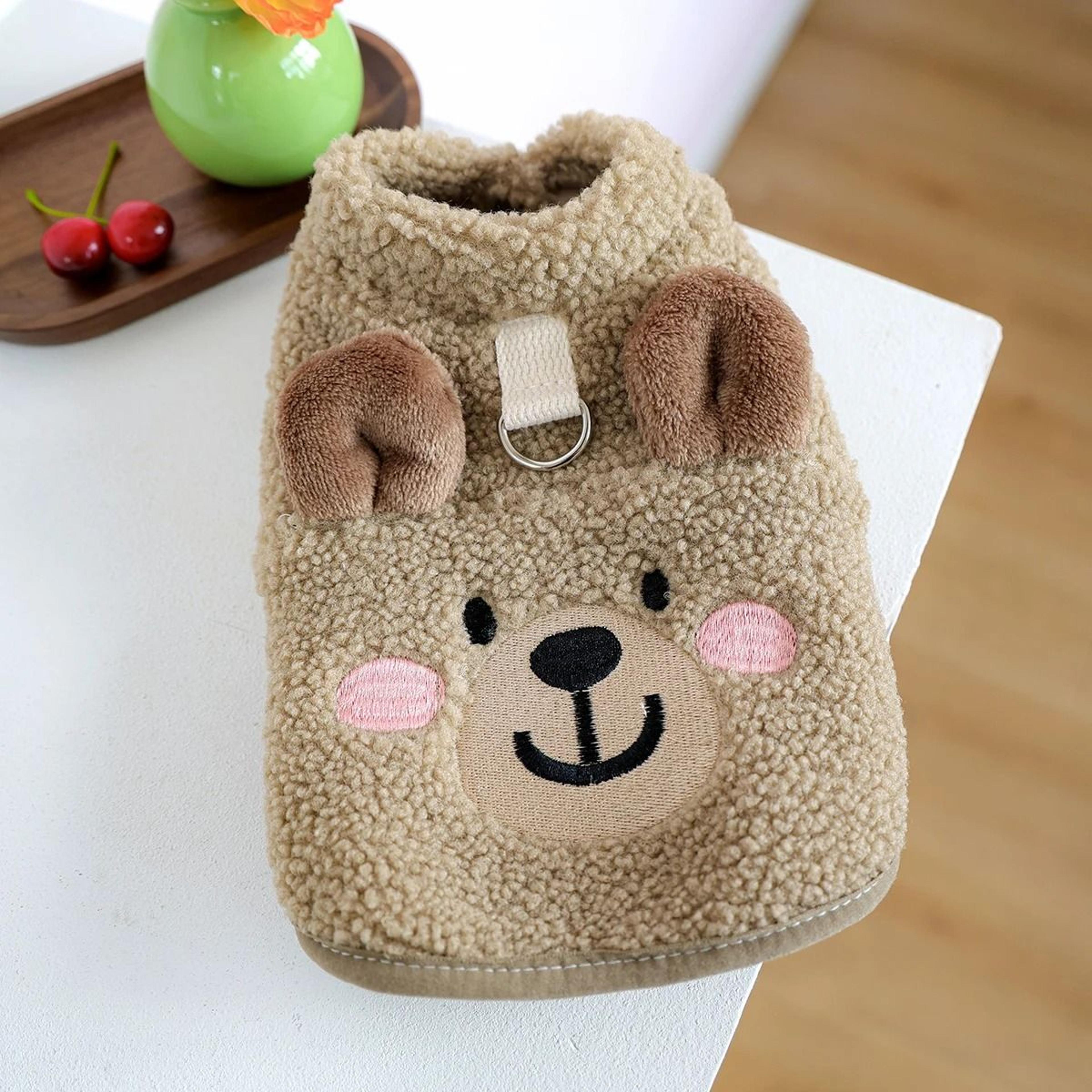 Cozy Lamb Fleece Bear Vest For Autumn And Winter Warmth 1
