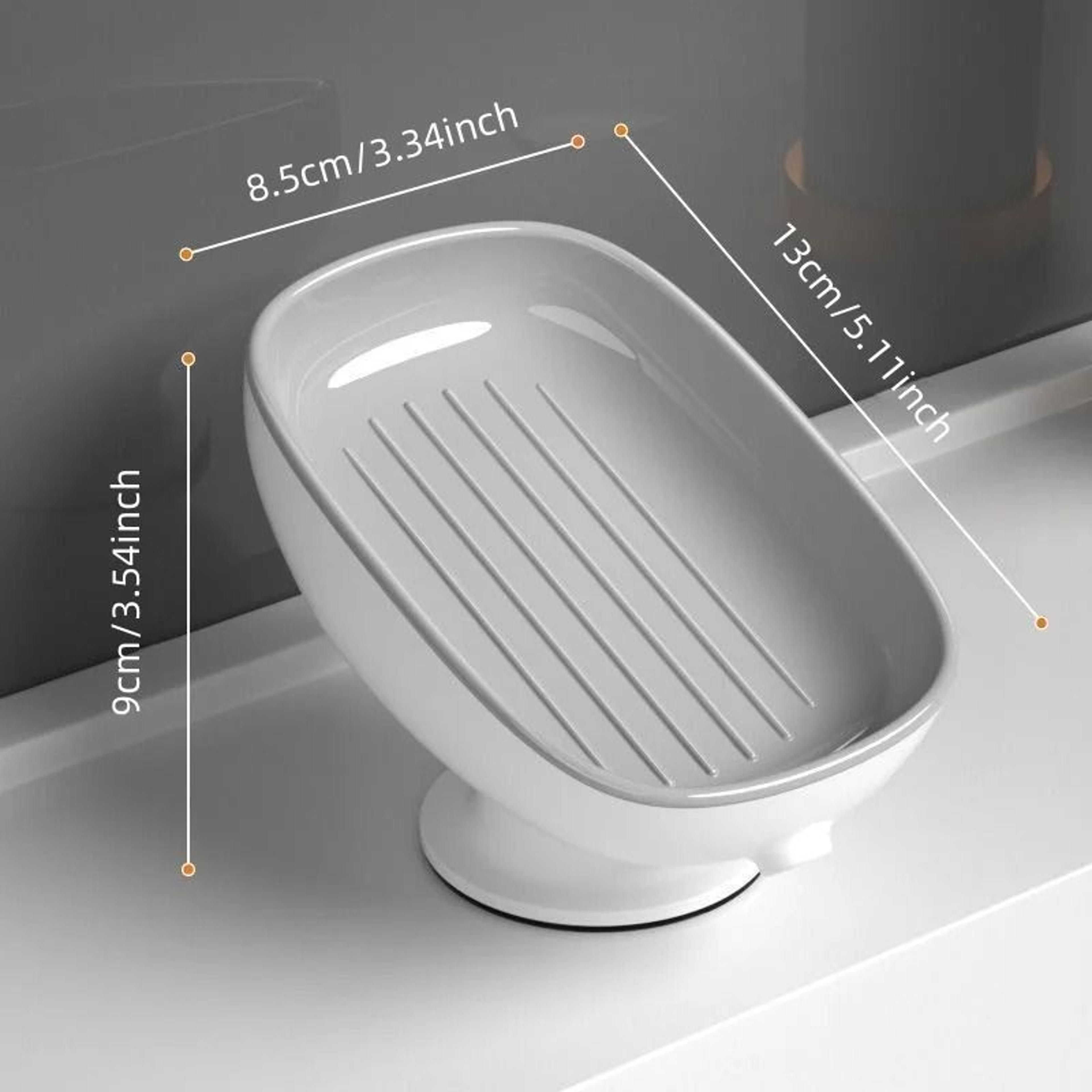 Self Draining Soap Box With Suction Holder For Bathroom And Travel 5