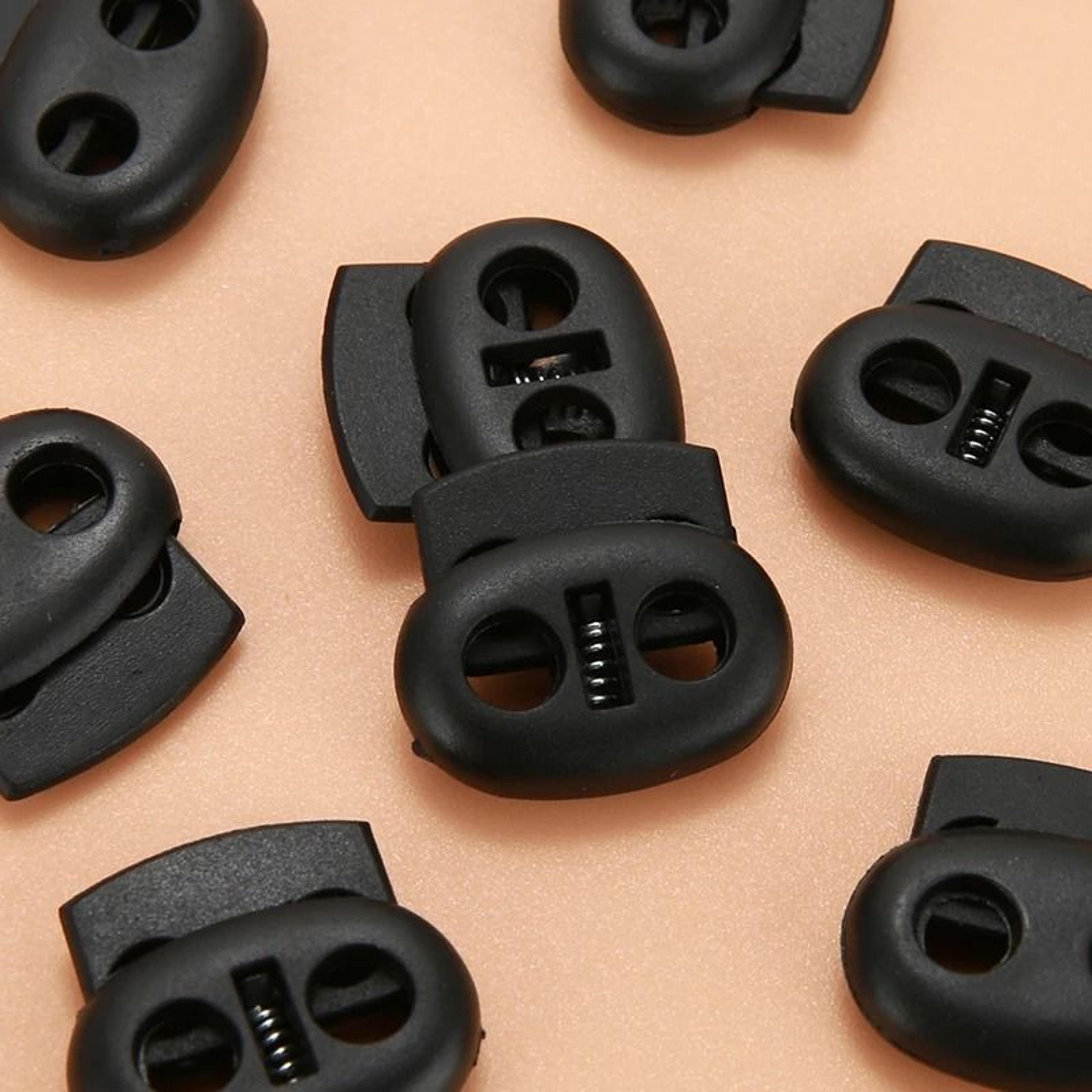 Plastic Cord Lock Stopper Toggle Clip For Drawstrings Elastic Lanyards Paracord Ropes 2