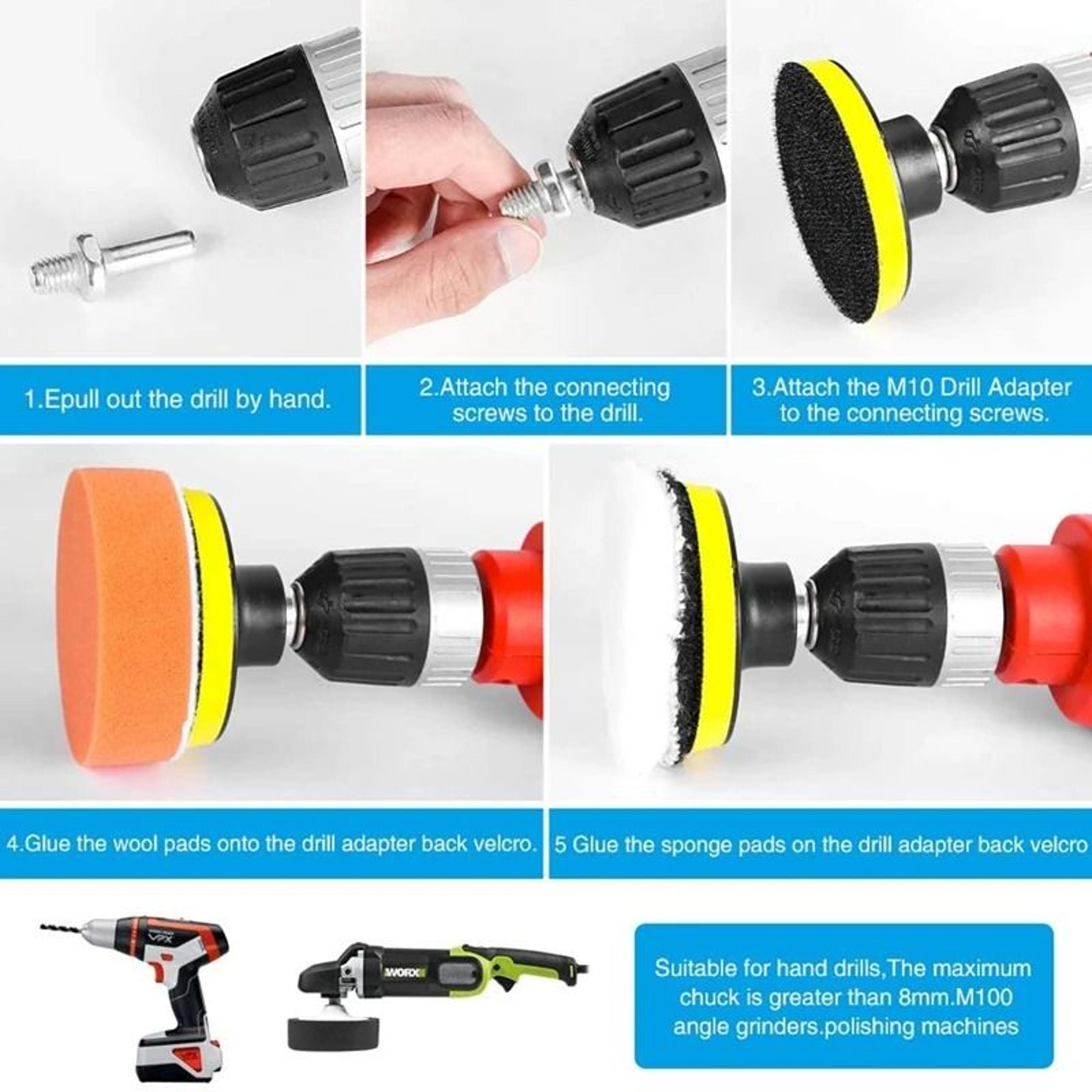 Car Polishing Foam Pad Kit For Scratch Removal And Surface Restoration 4