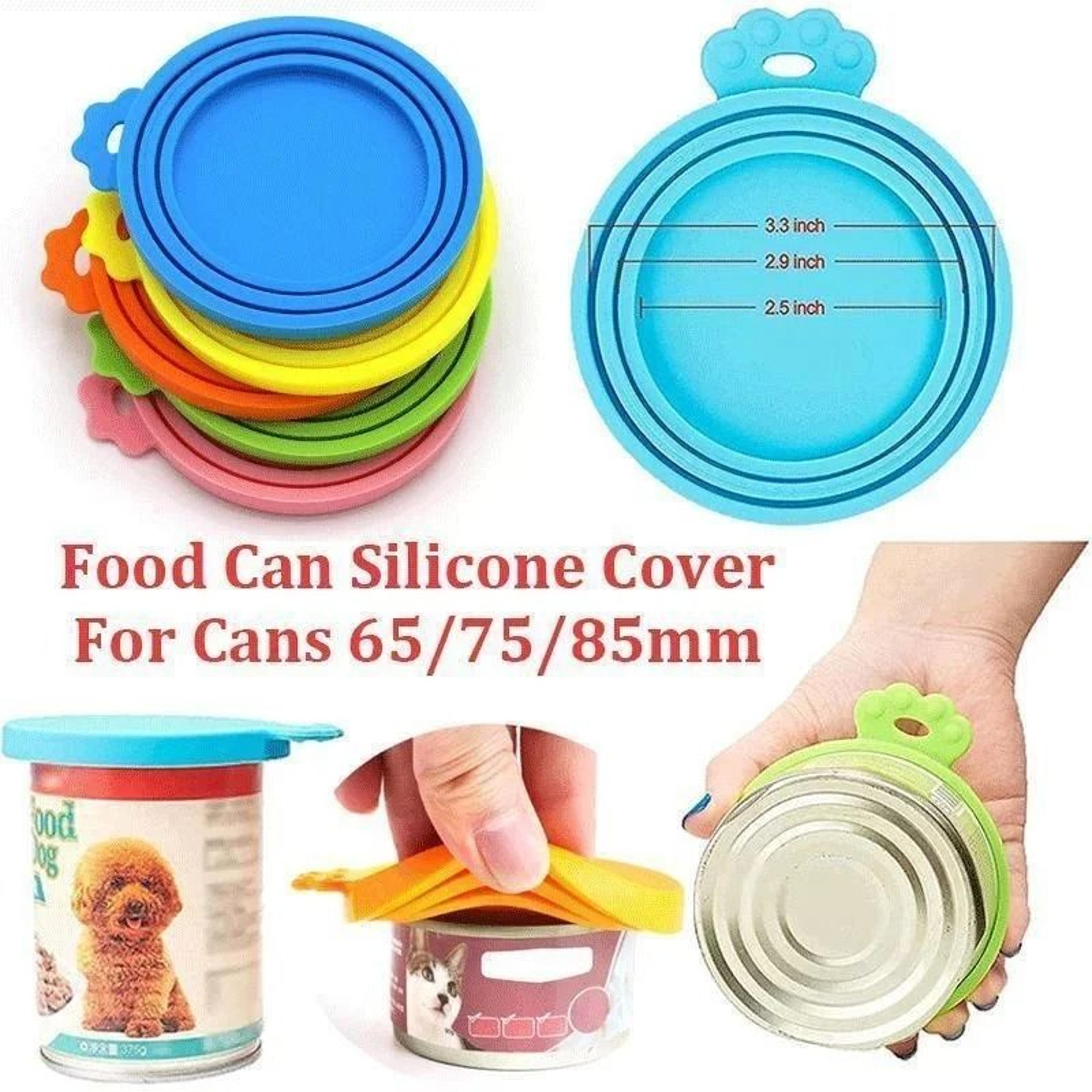 reusable pet food can silicone cover three size fit
