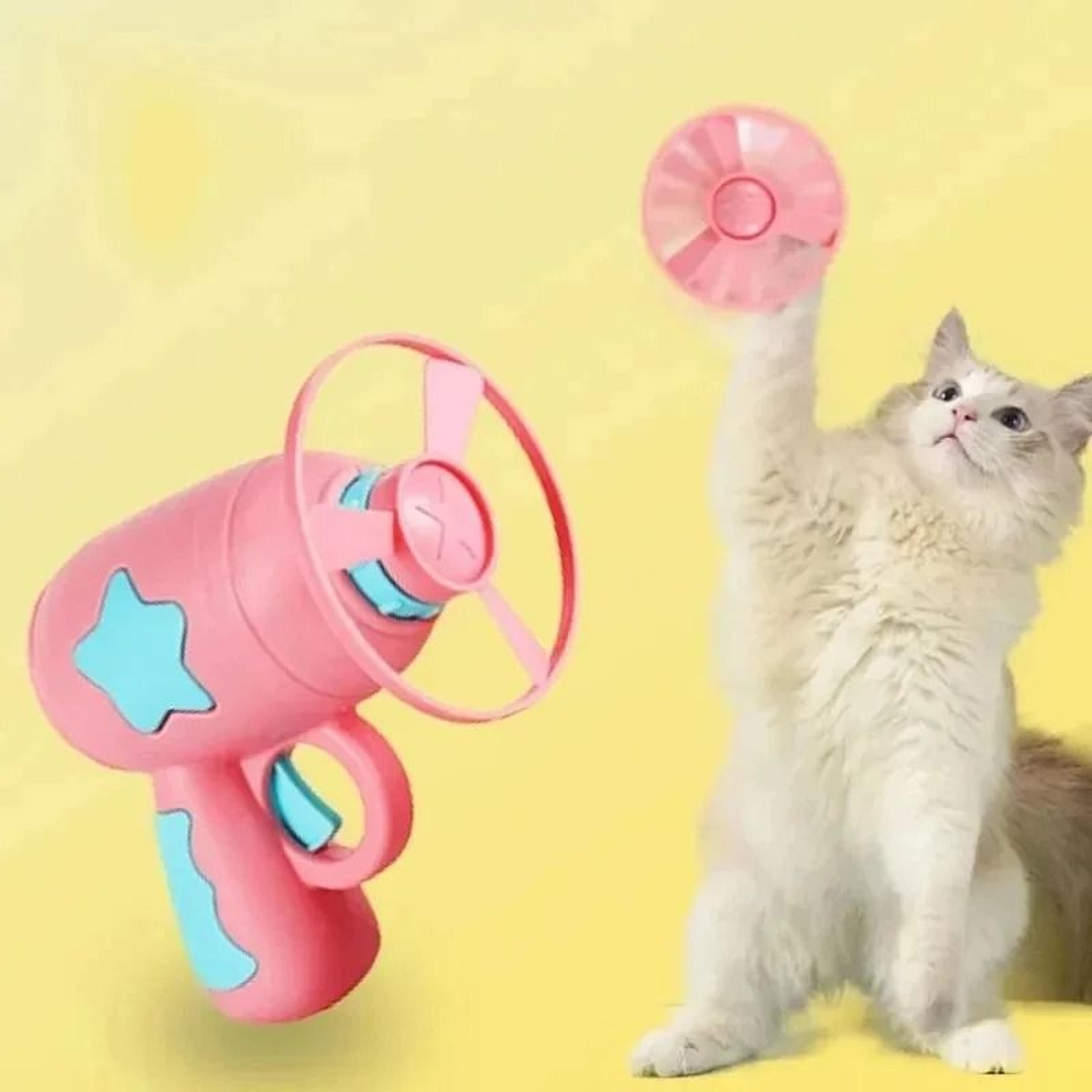 Interactive Launch Cat Toy Shooter With Flying Disc Balls 2