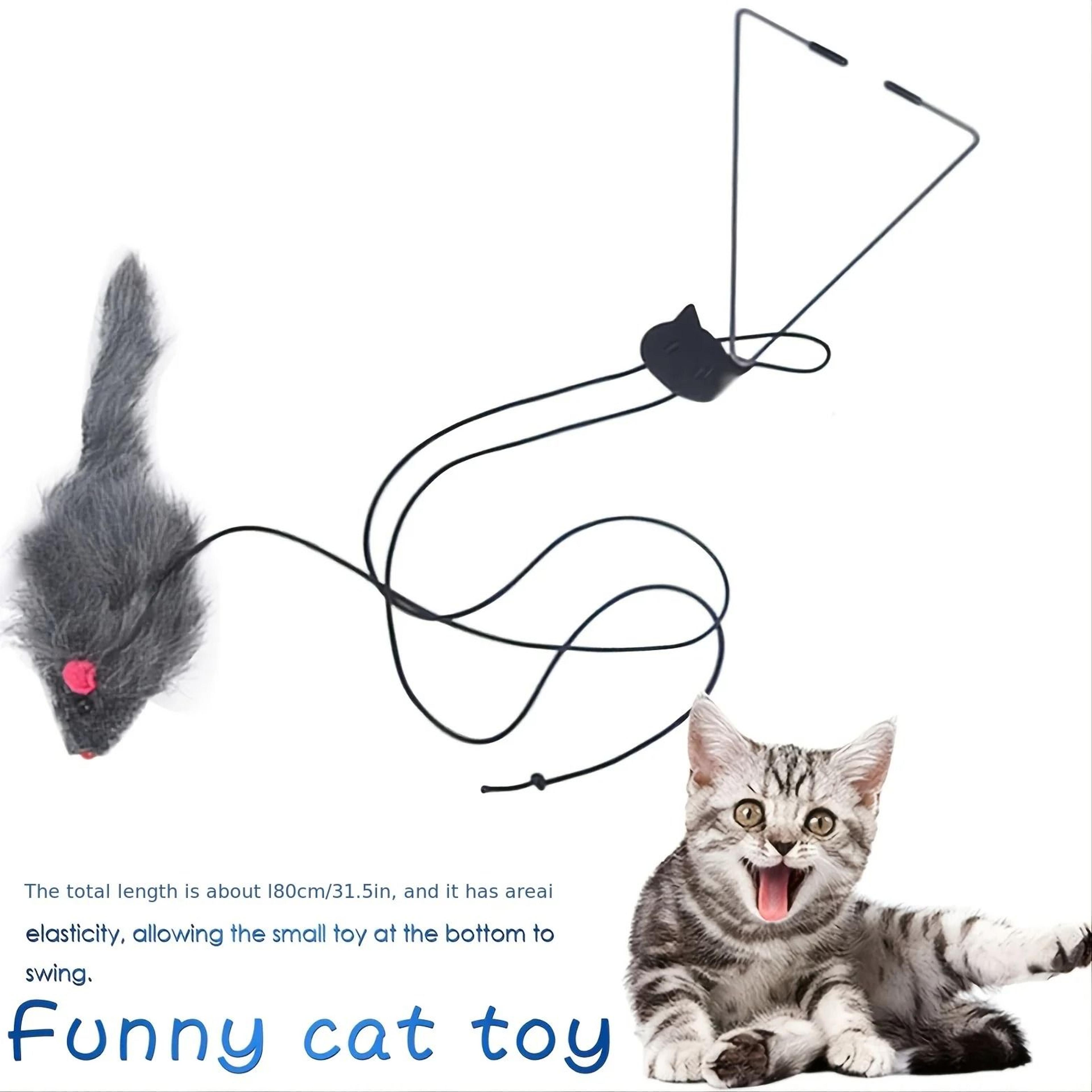Interactive Door Hanging Cat Toy With Mouse Teaser 4