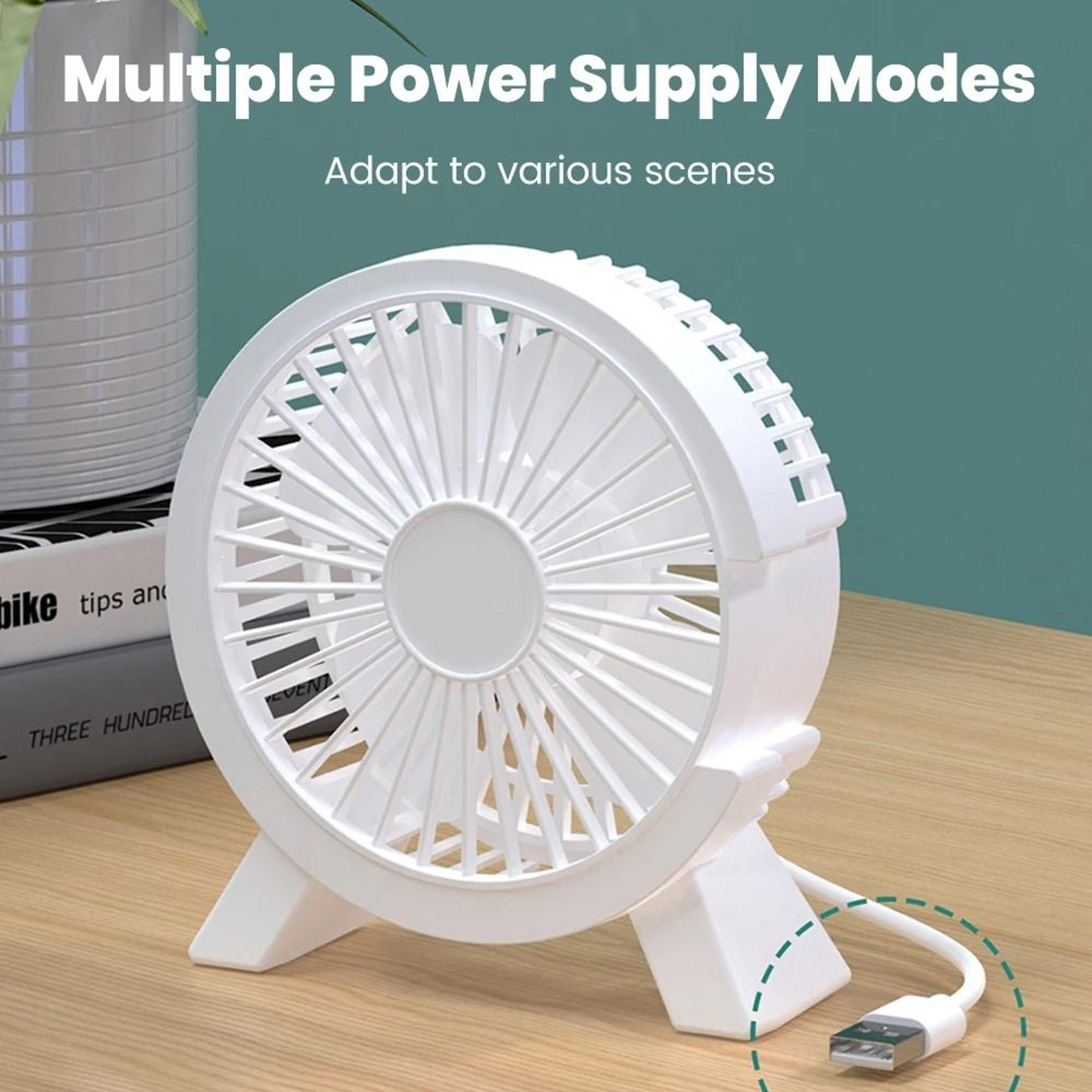 Mini USB Rechargeable Table Fan Portable Desk Fan For Home Office Dormitory 2