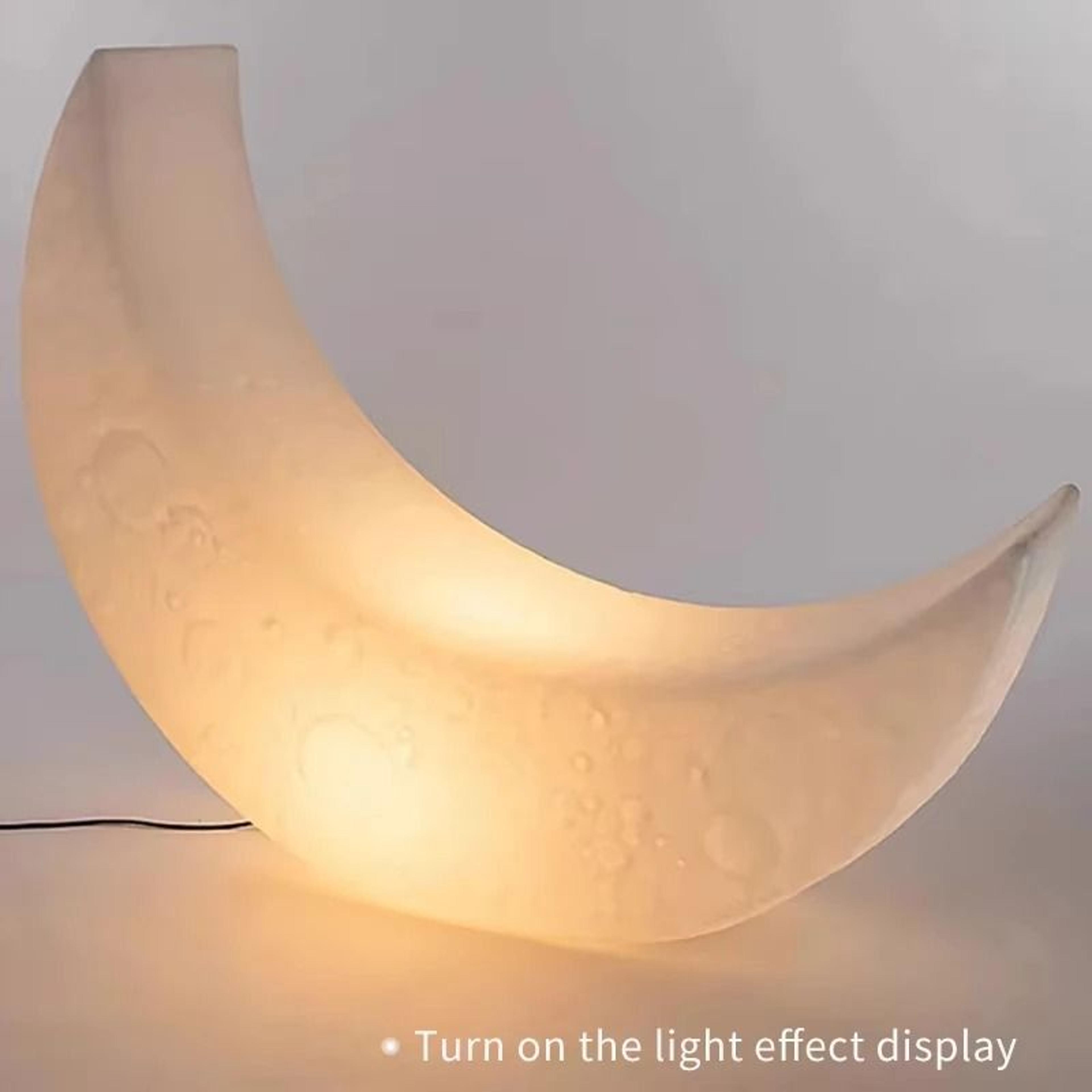 Crescent Moon Lounge Lamp Chair With Soft Ambient Glow 5