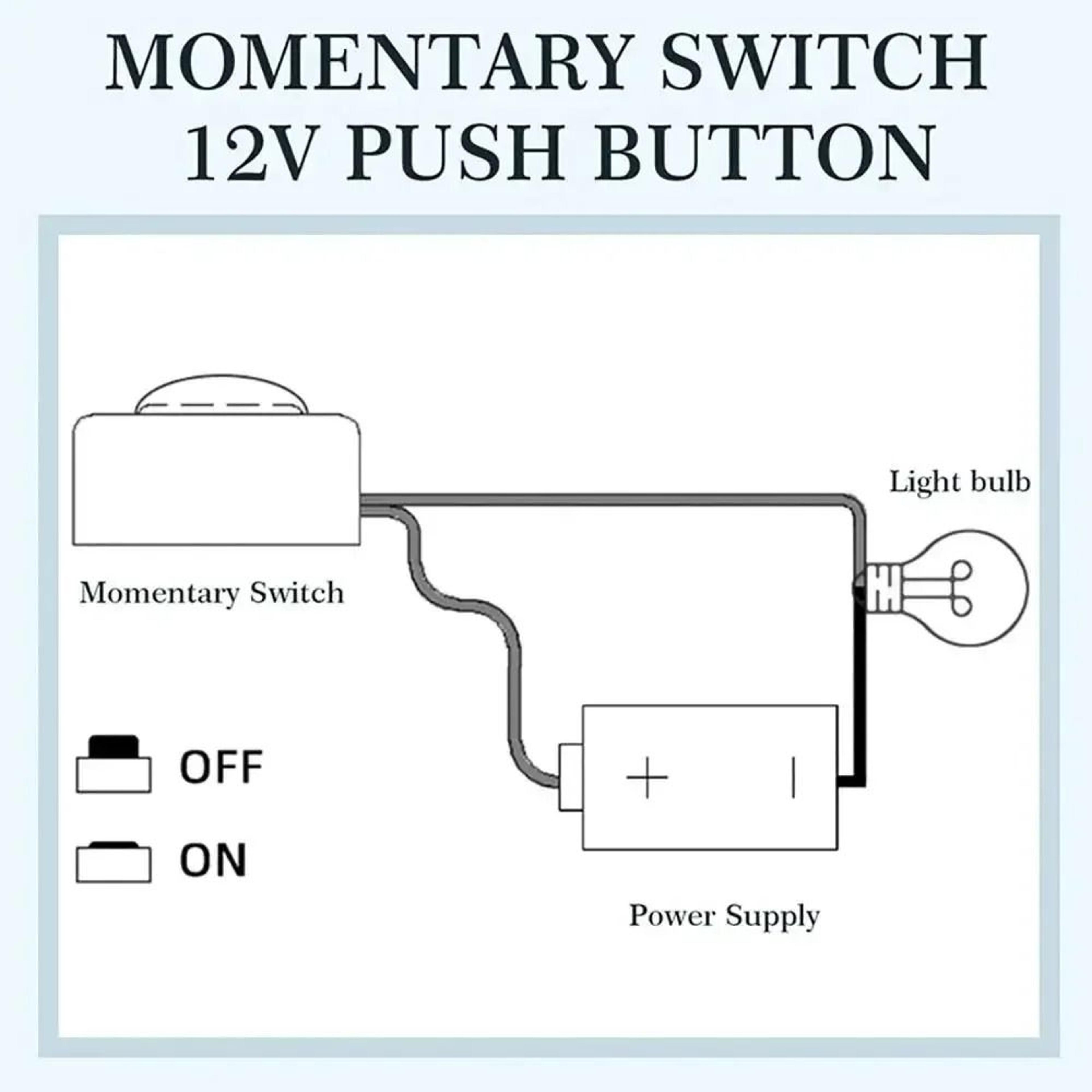 Mini Momentary Push Button Switch For 12V 24V Systems 5