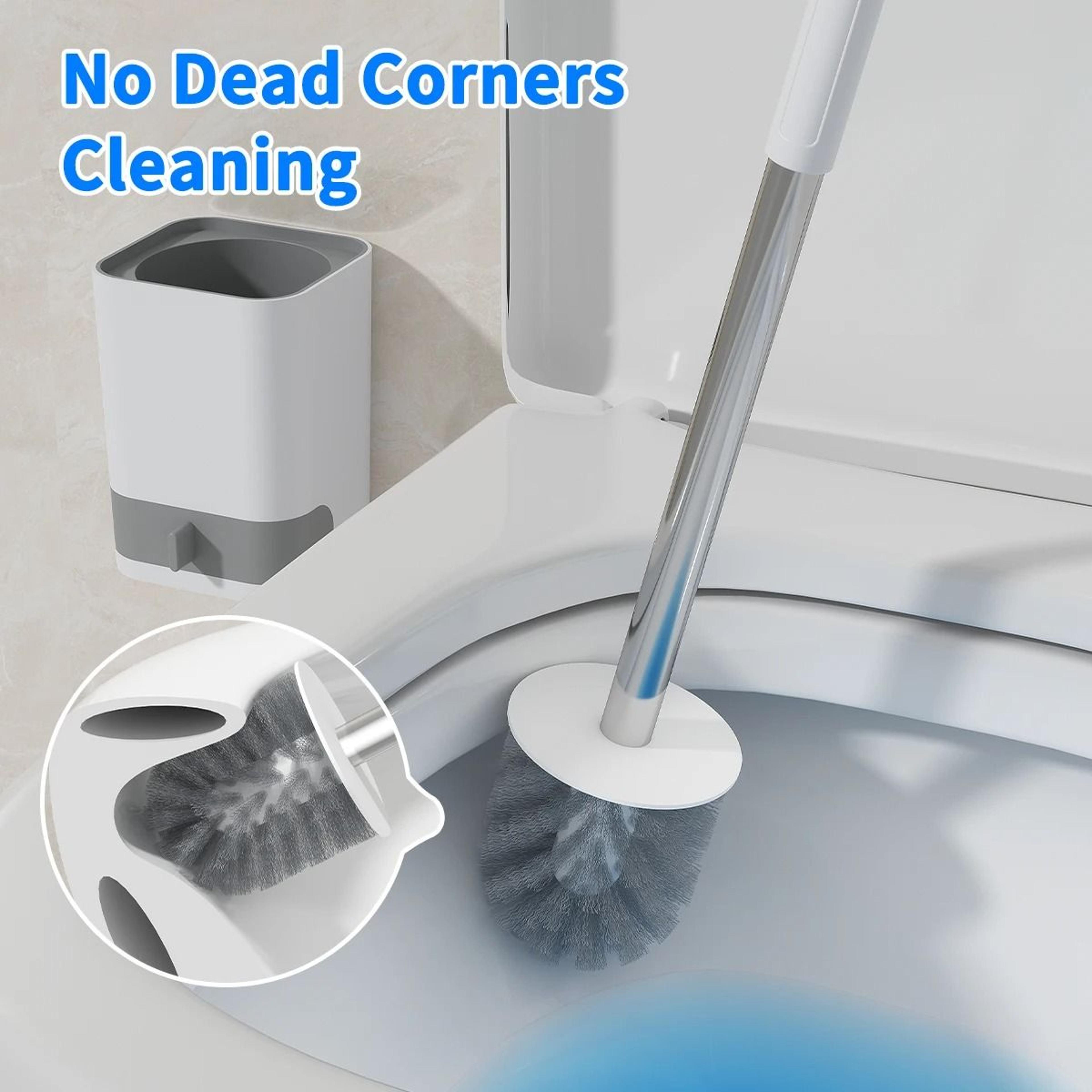 Long Handle Toilet Cleaning Brush With Drainable Base And Wall Mount 4