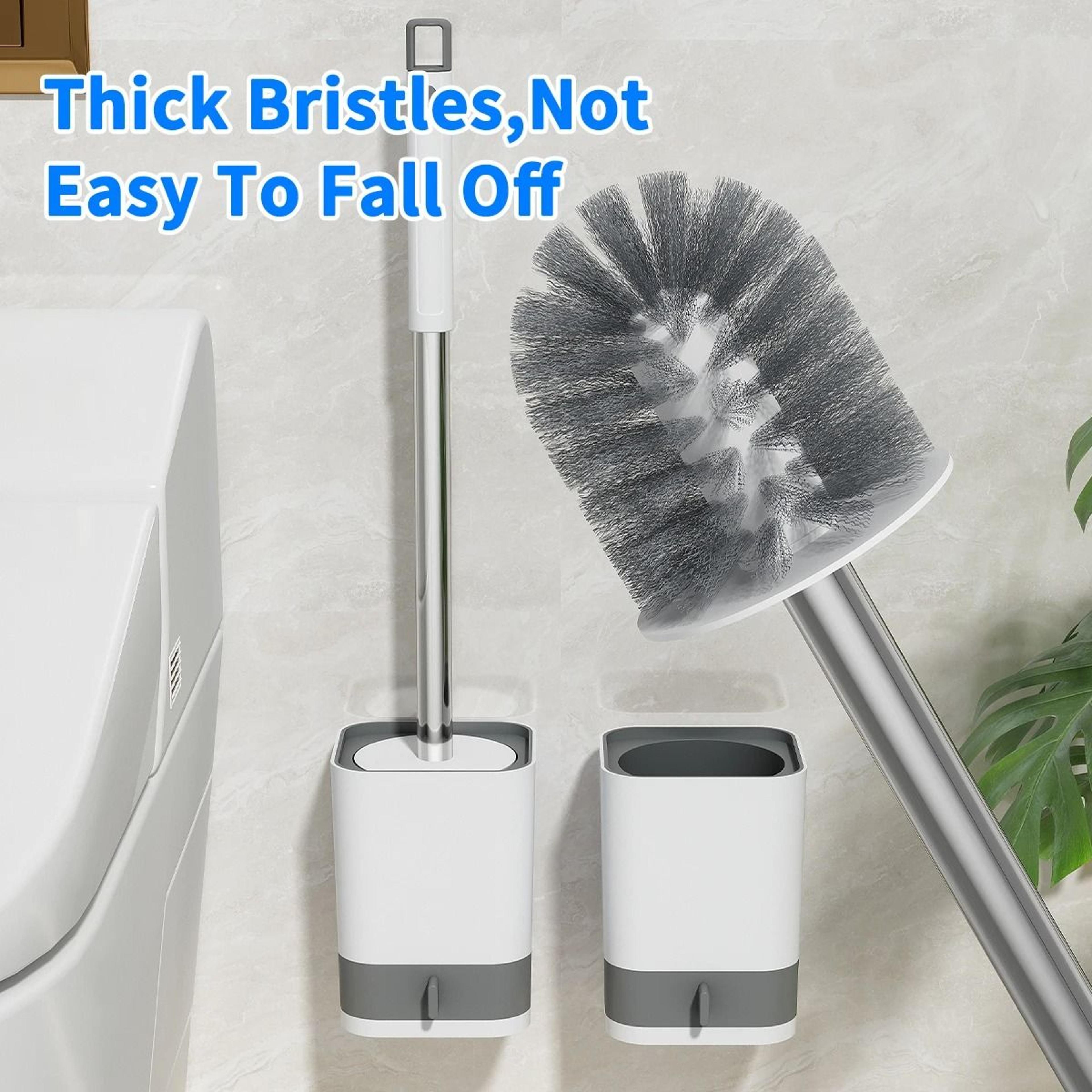 Long Handle Toilet Cleaning Brush With Drainable Base And Wall Mount 5
