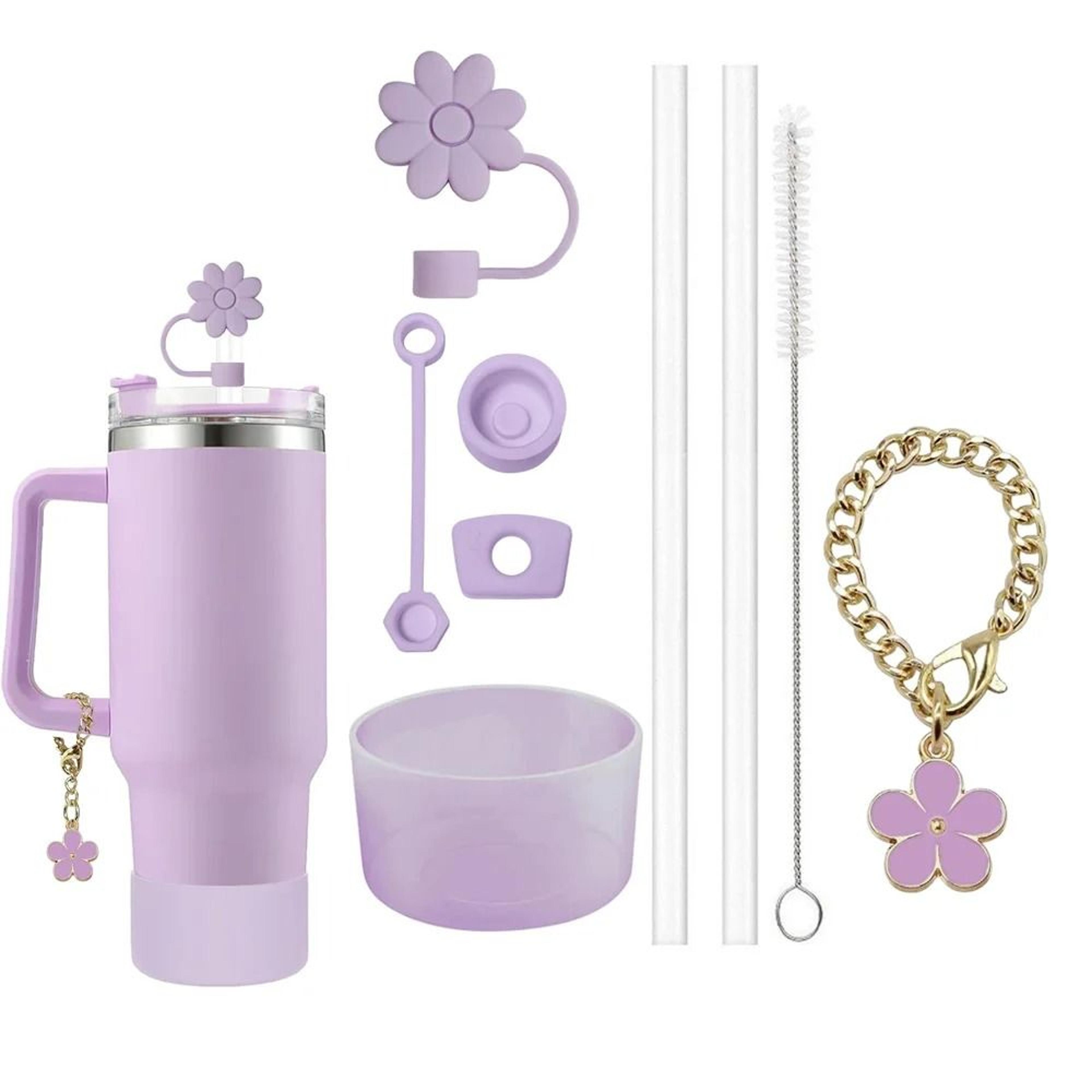 9 Piece Drink Cup Accessory Set With Straw Covers And Brush 10