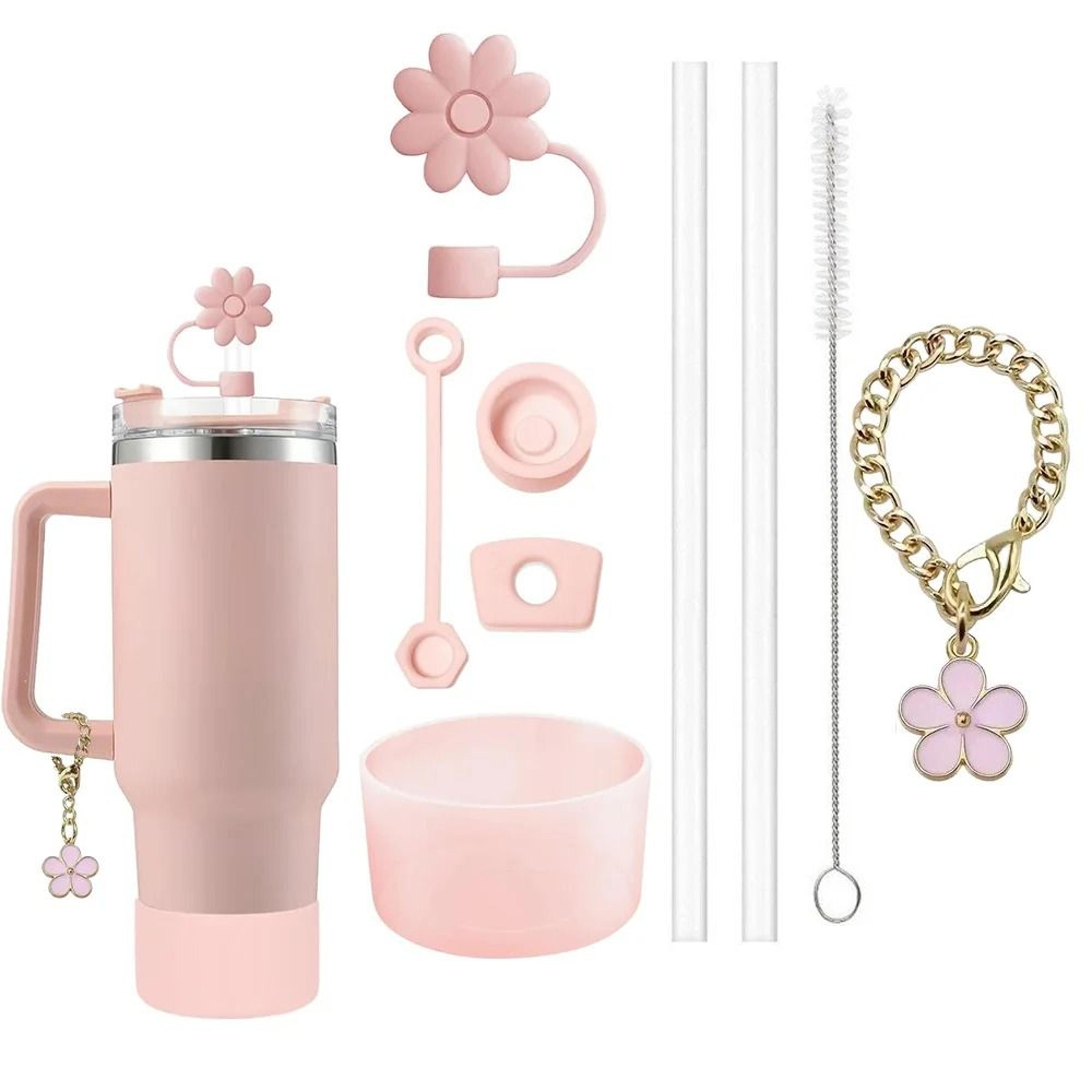 9 Piece Drink Cup Accessory Set With Straw Covers And Brush 8