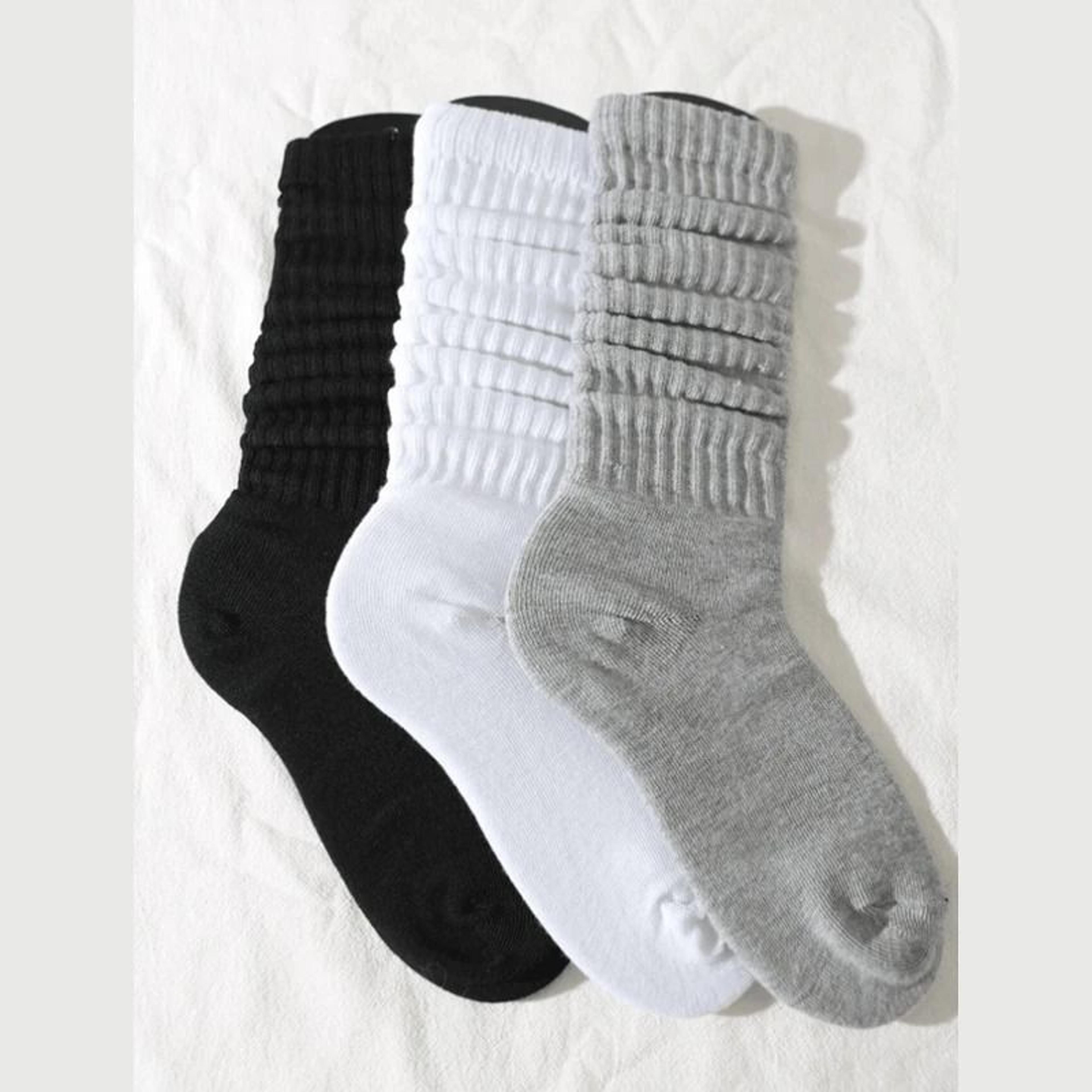 Womens Pile Up Mid Length Socks Set 2