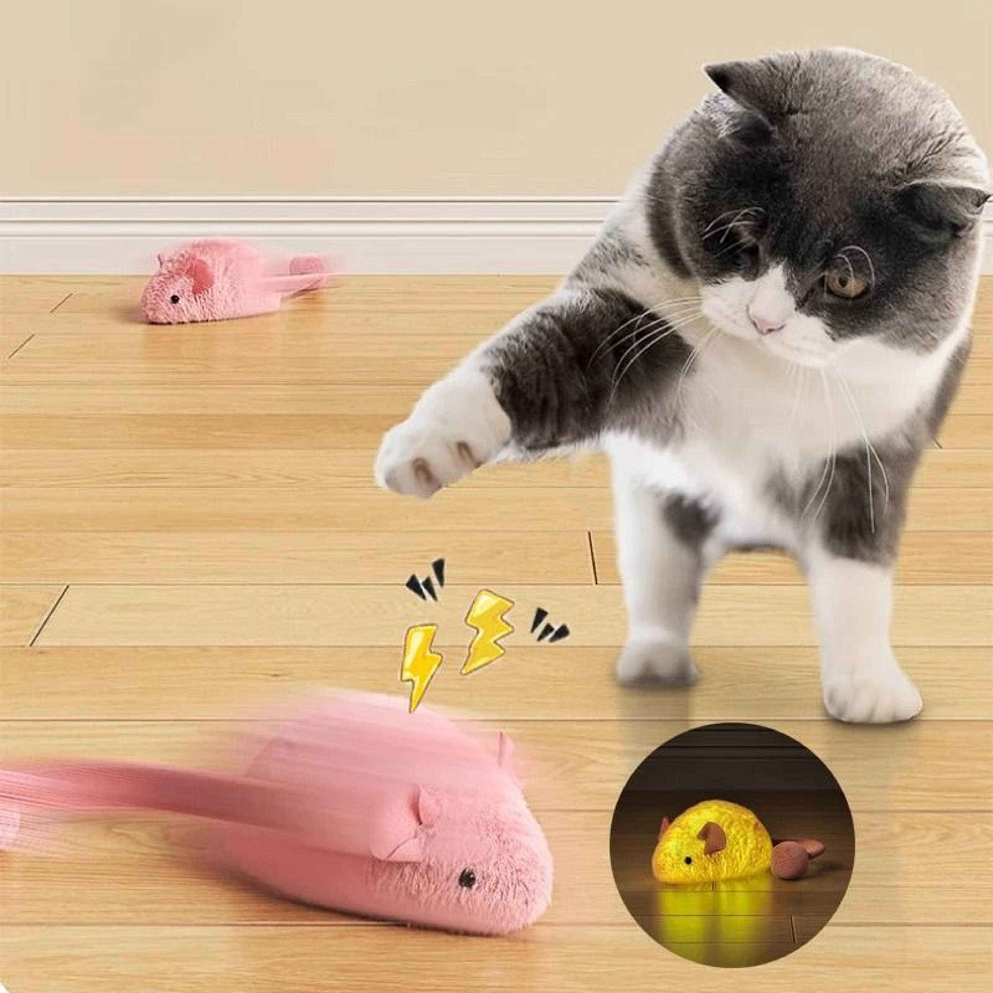 interactive plush mouse toy for cats