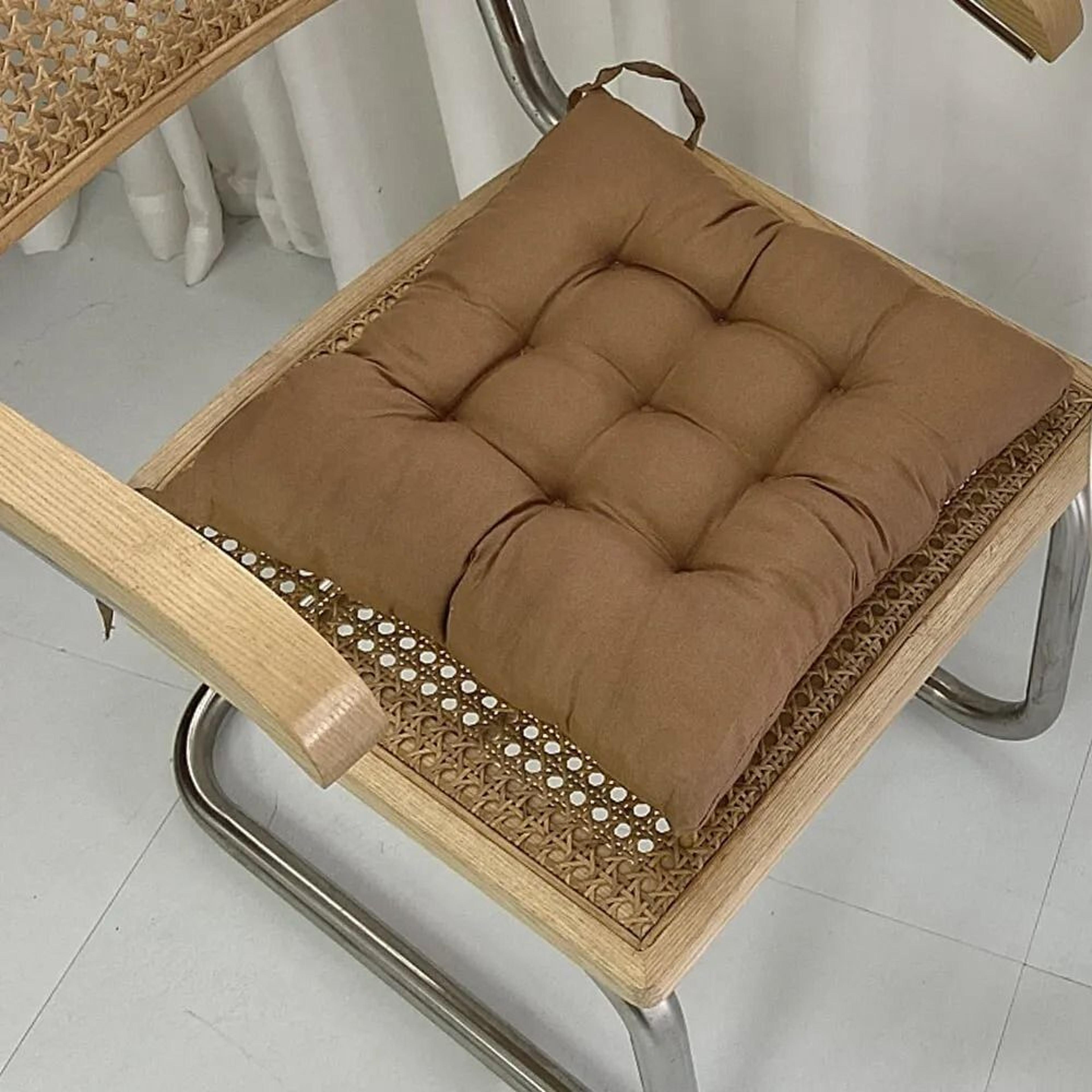 Linen Square Cushion Seat Pad For Chairs Home And Office Use 4
