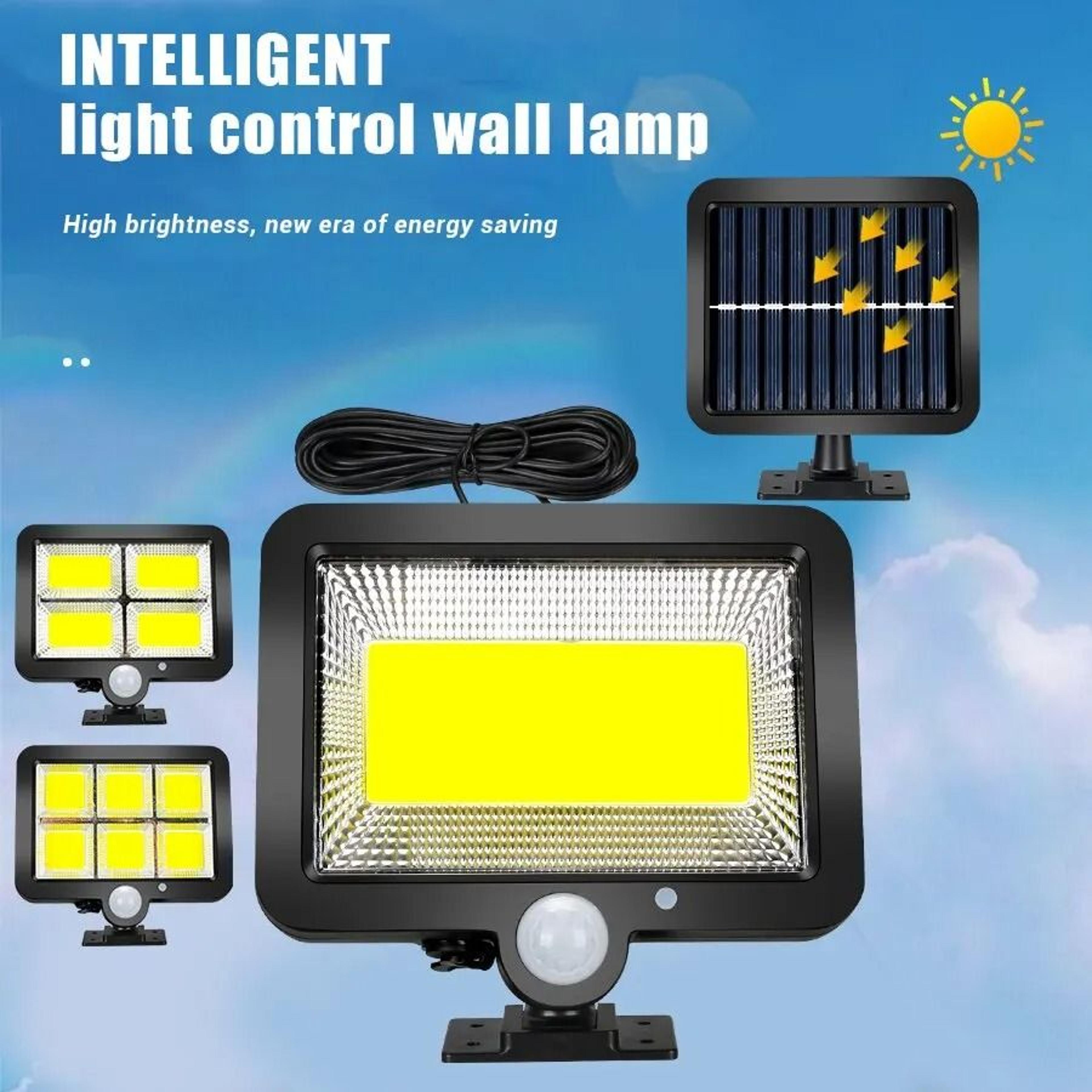 solar powered motion sensor outdoor led wall light