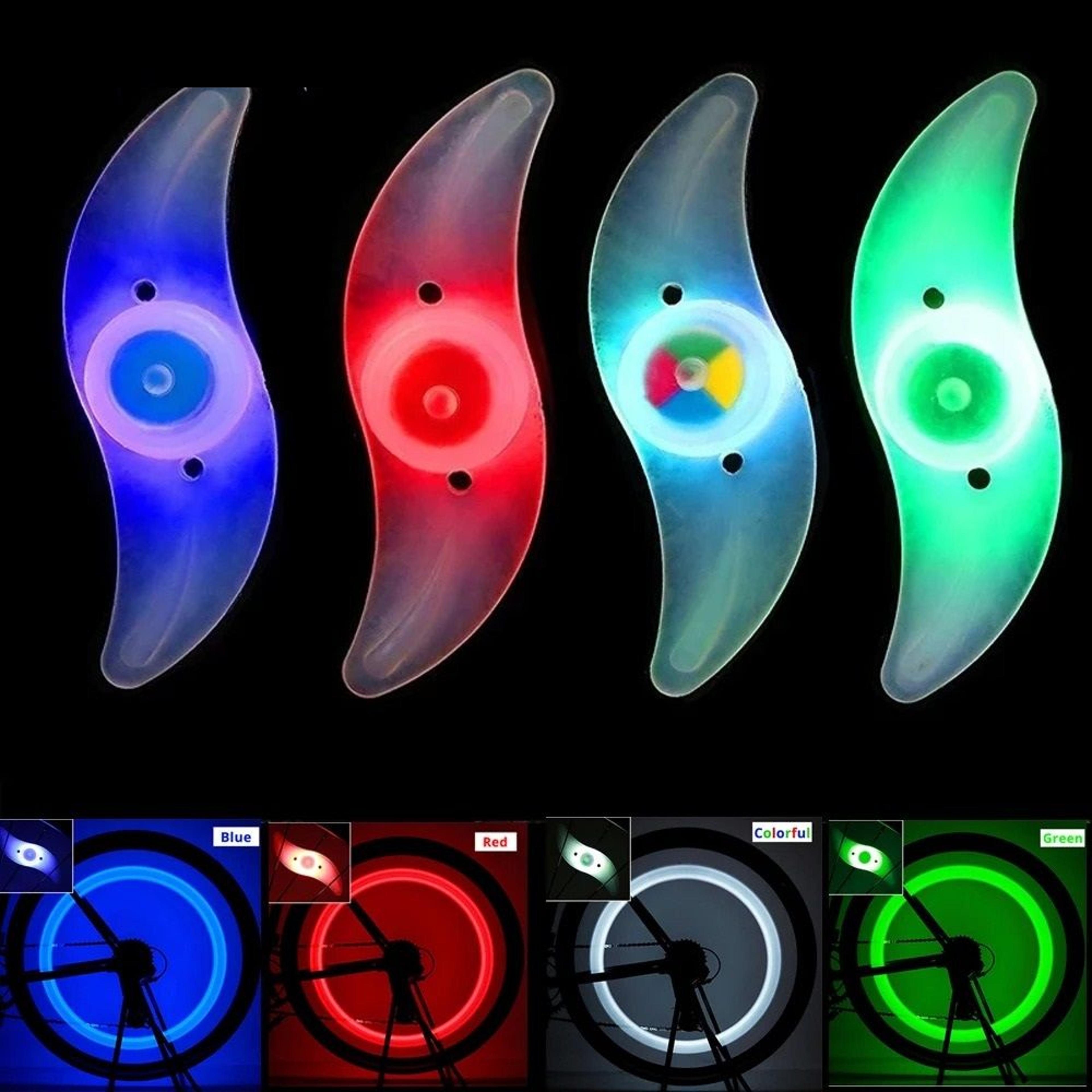 led bicycle spoke wheel lights for safety and night riding