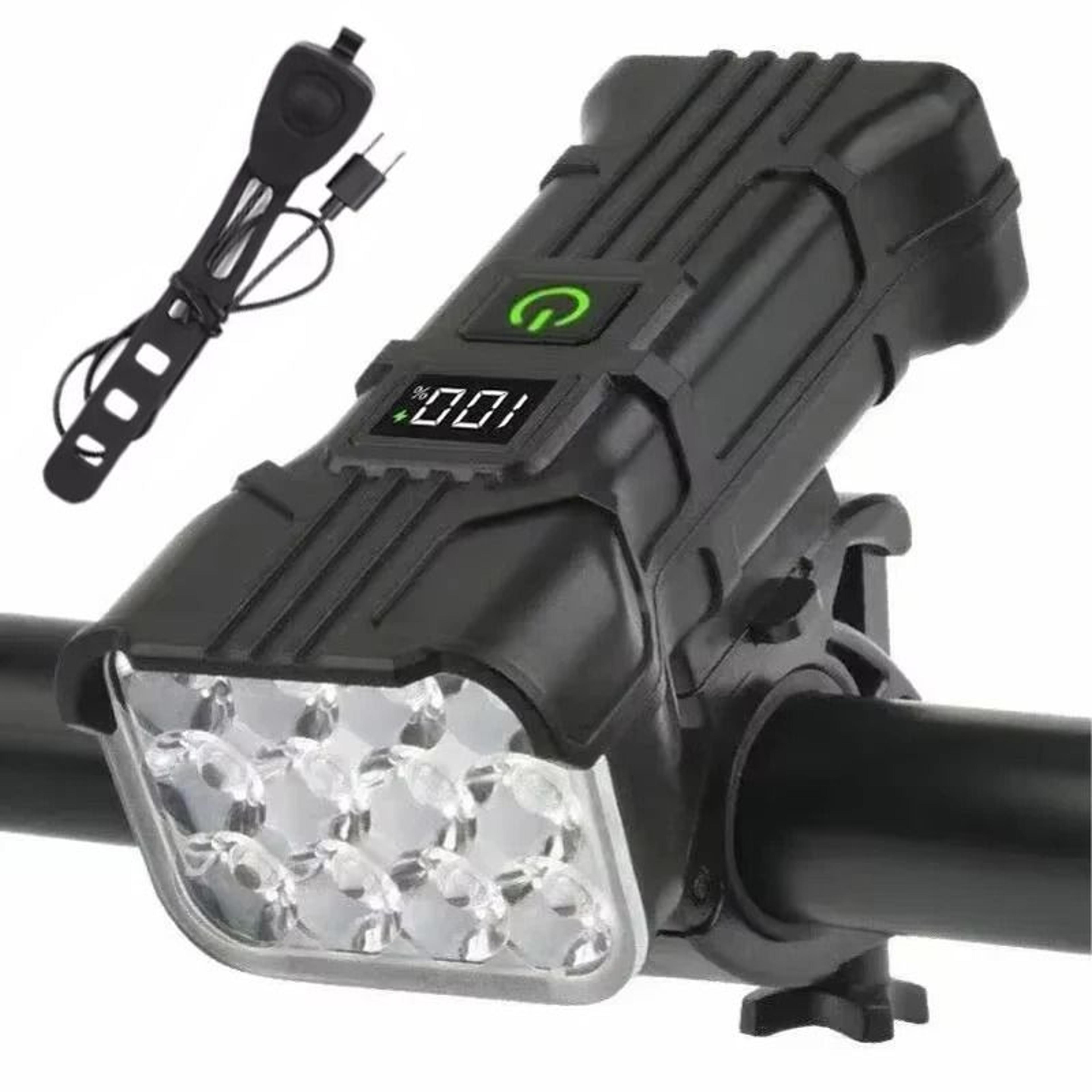 Rechargeable Bicycle Front LED Light With Horn For Night Riding 7