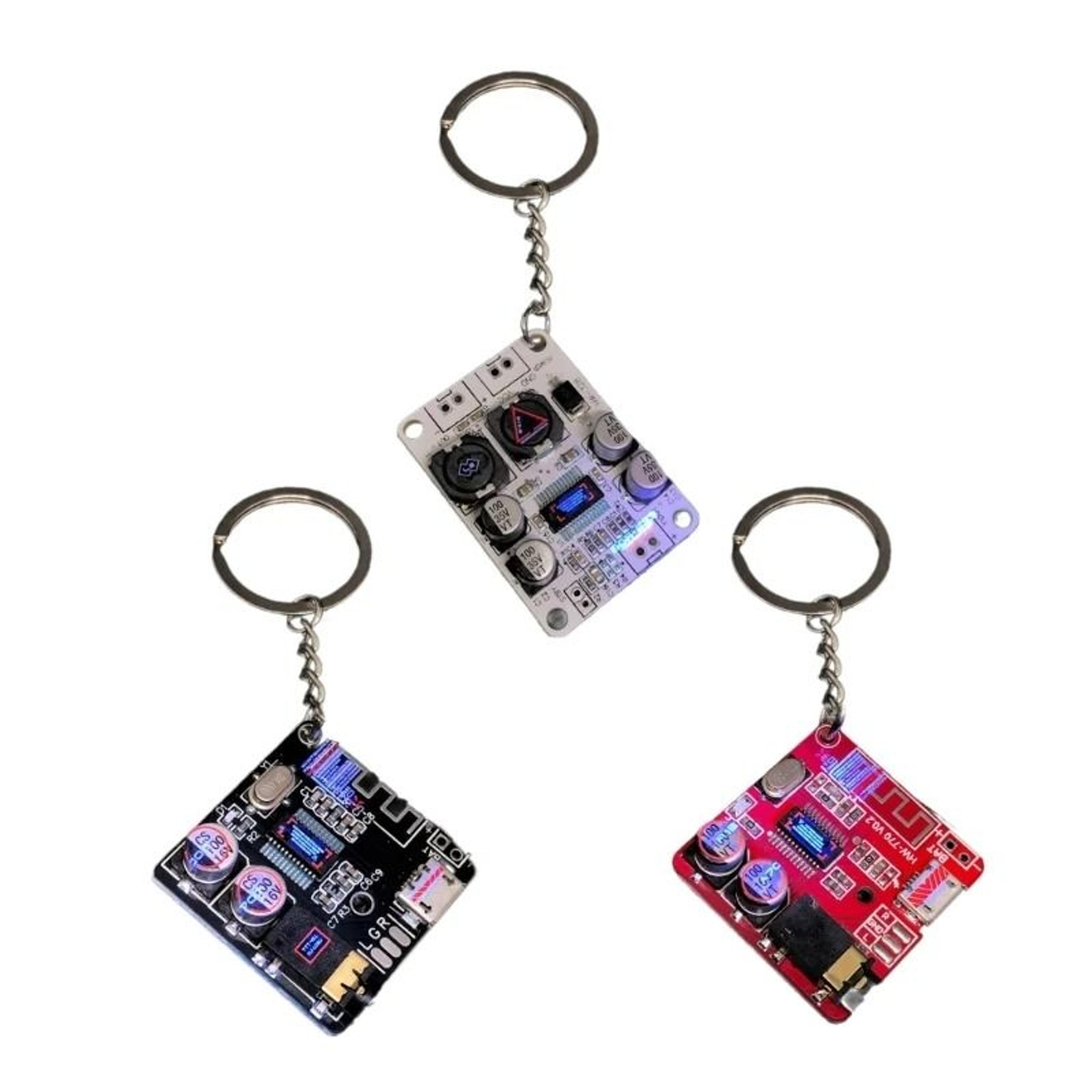 mechanical circuit board keychain