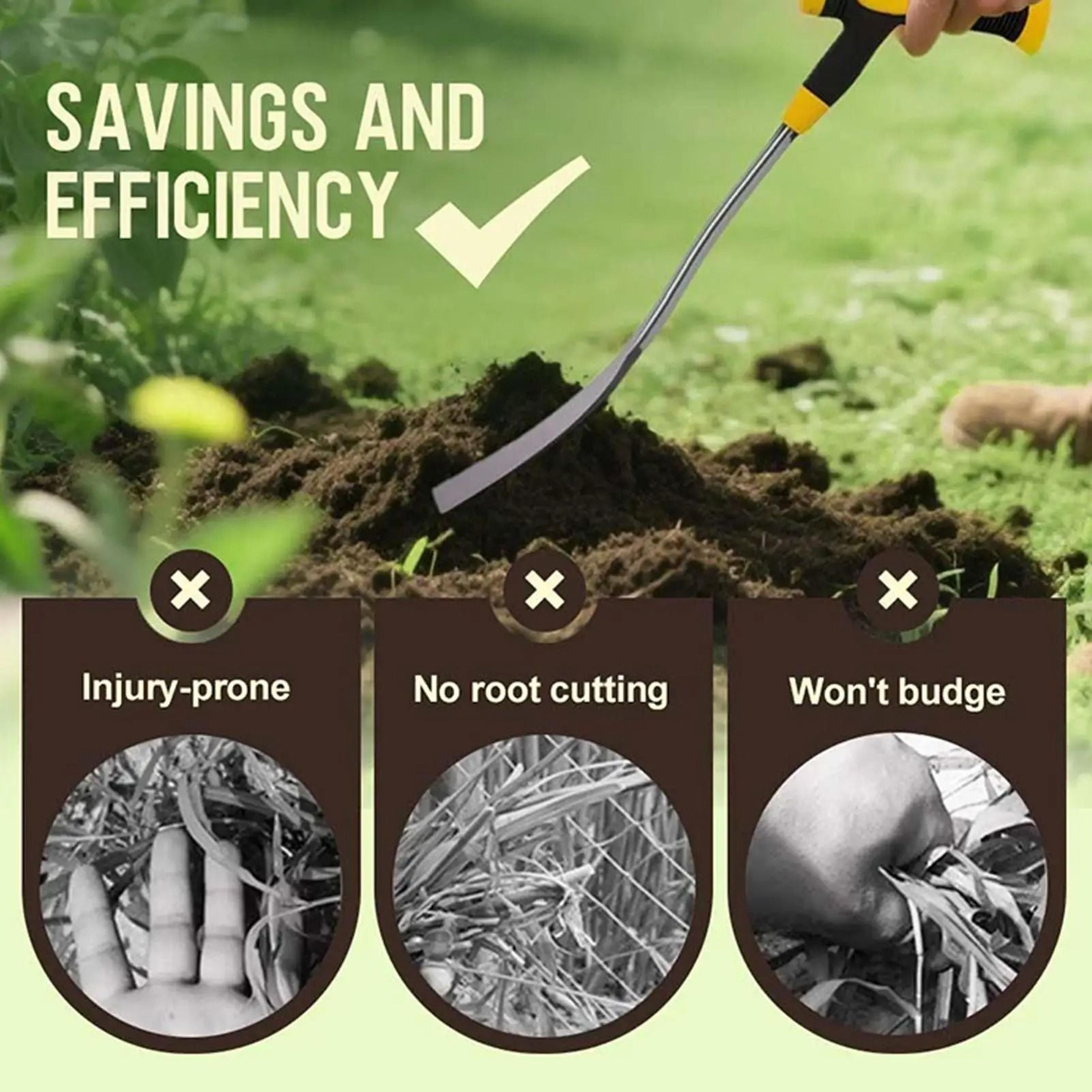 Manual Grass Puller Tool With Handle 1