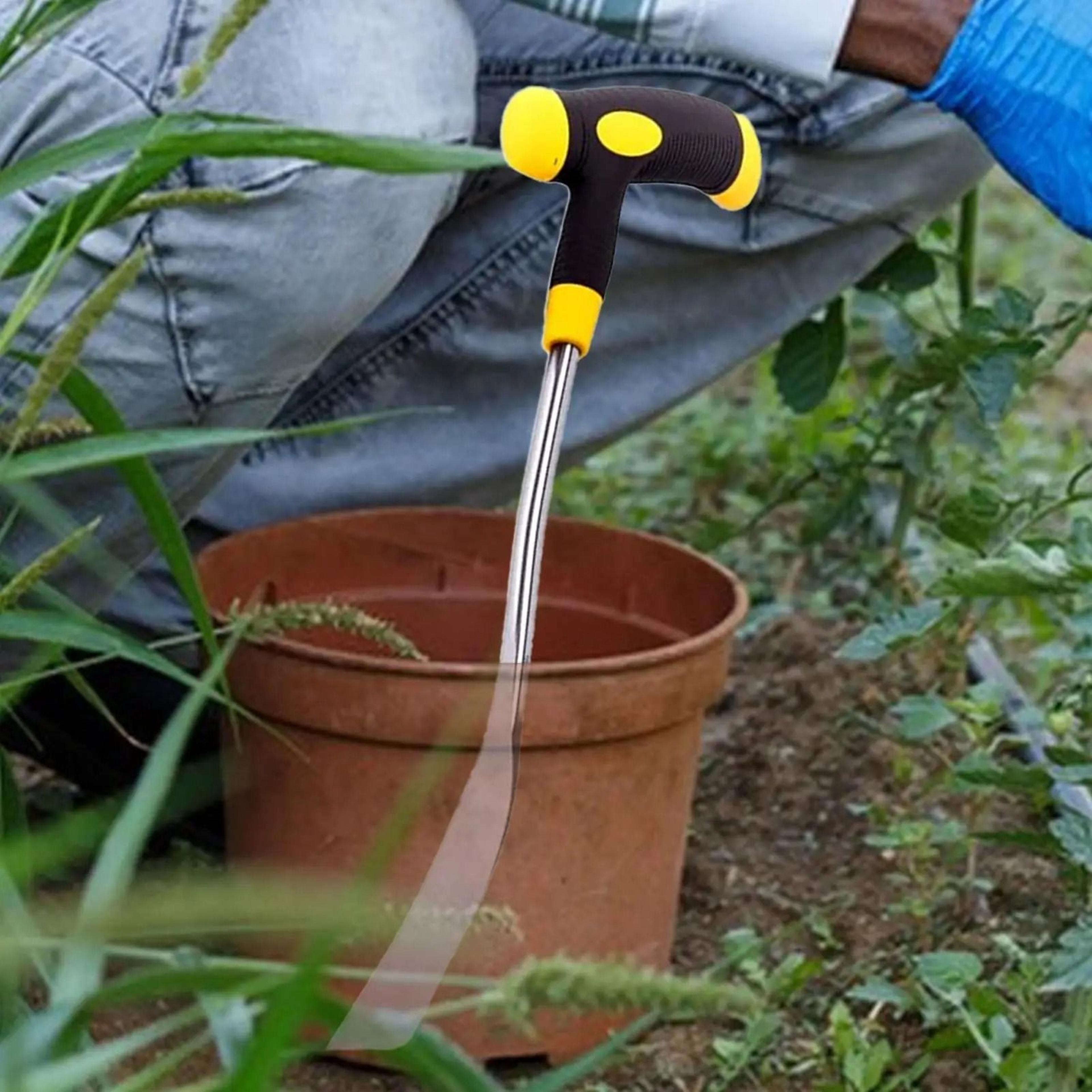 Manual Grass Puller Tool With Handle 4