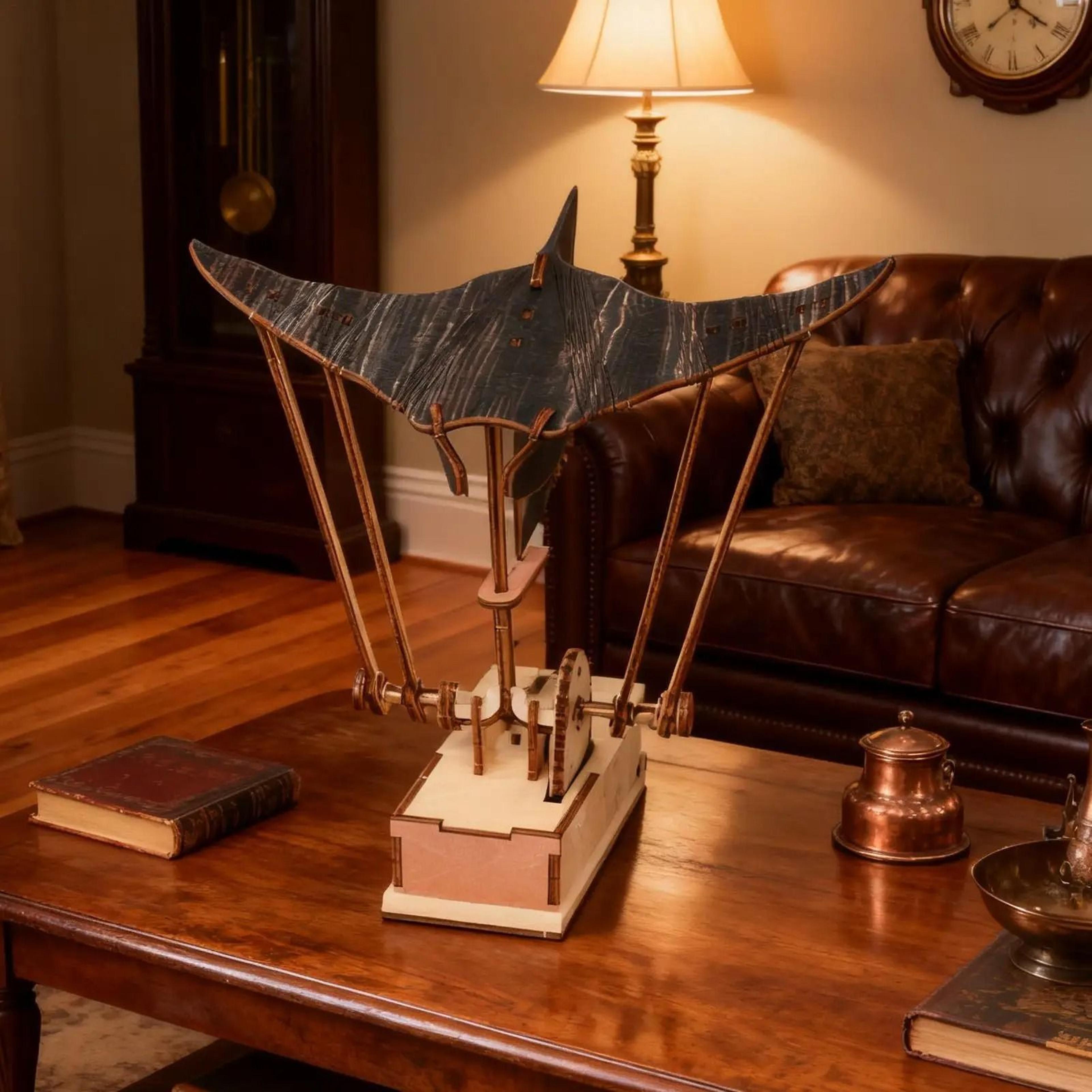 realistic manta ray figurine