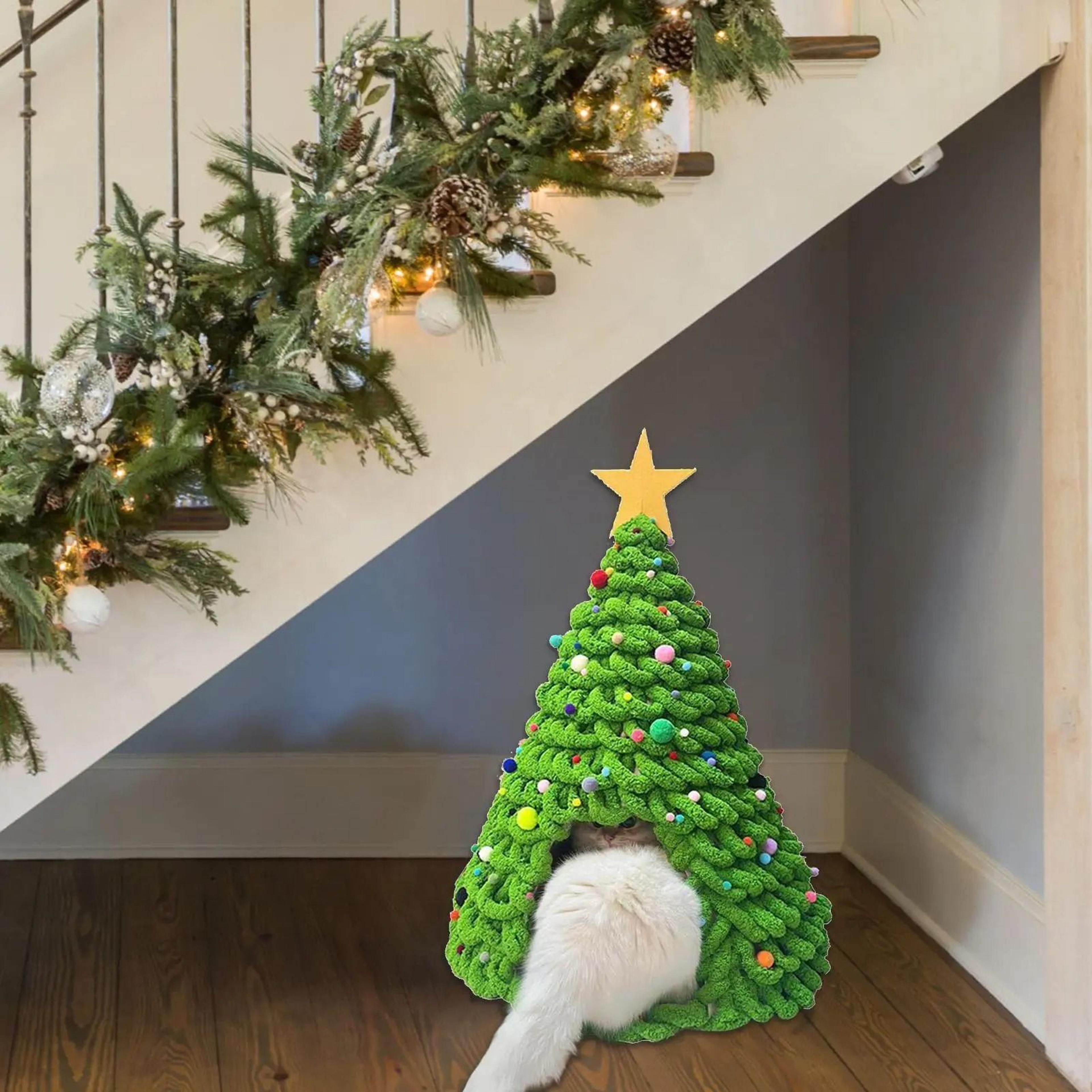 christmas tree cat bed craft material set