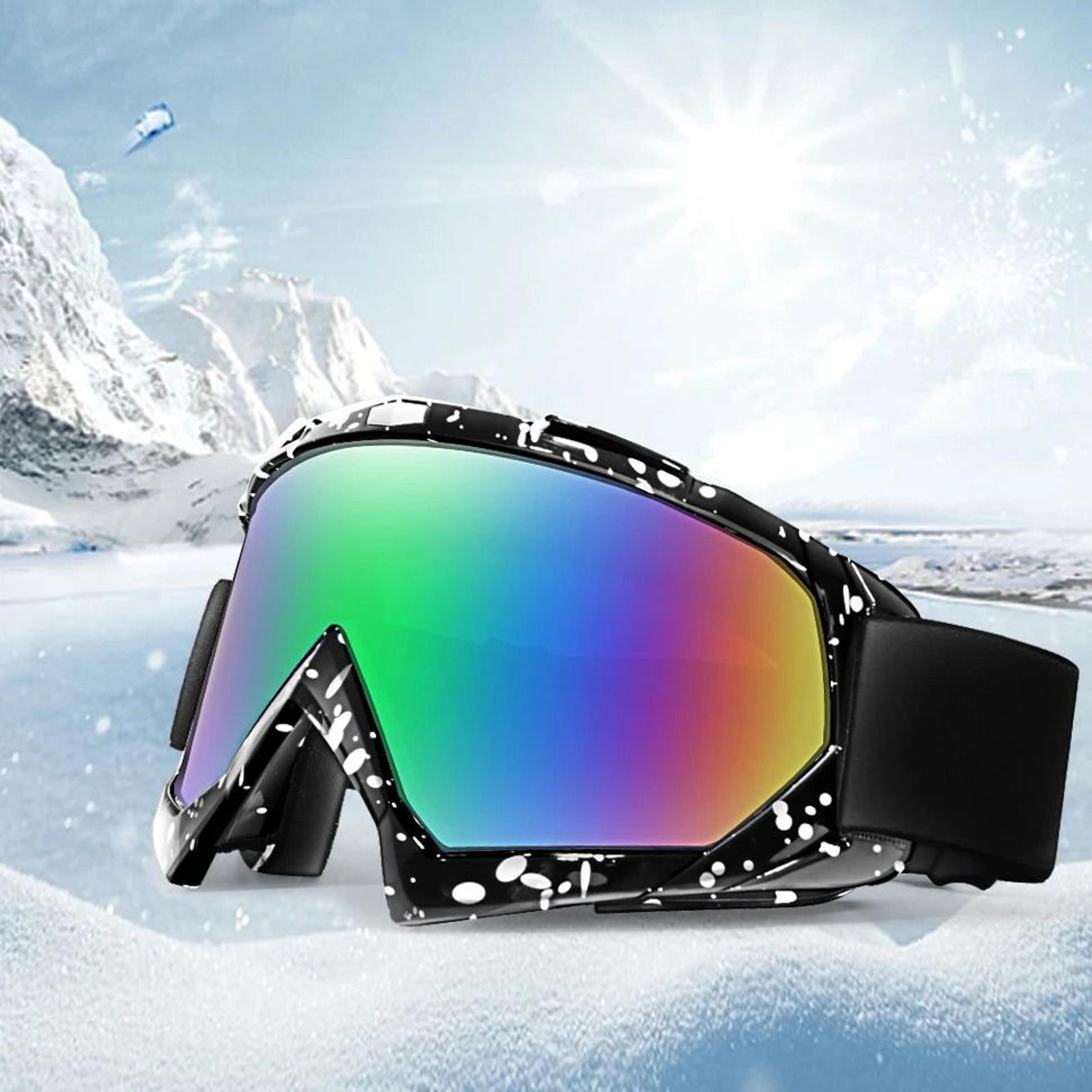 outdoor double layer anti fog snow goggles