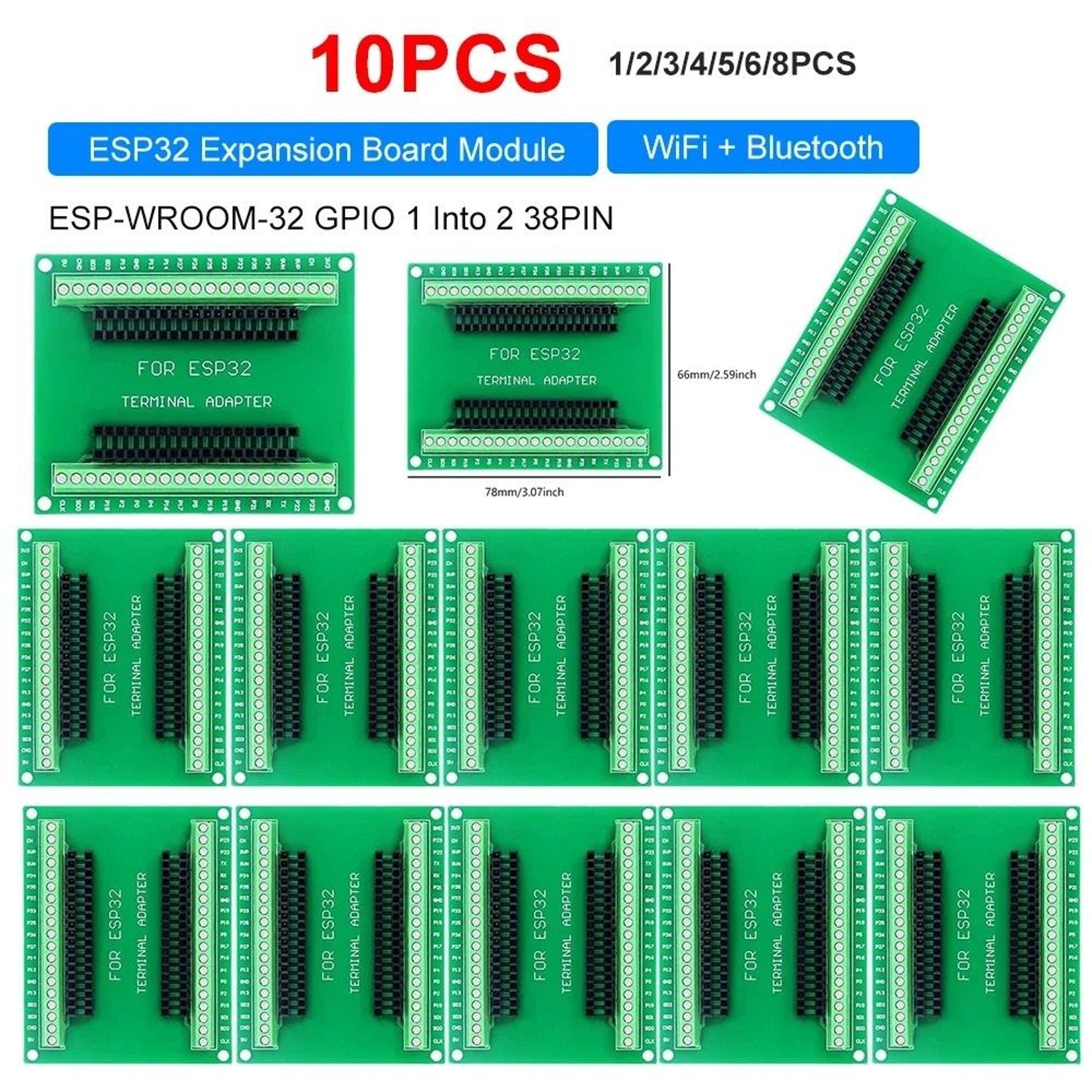 esp32 expansion breakout board with dual core wifi and bluetooth compatibility