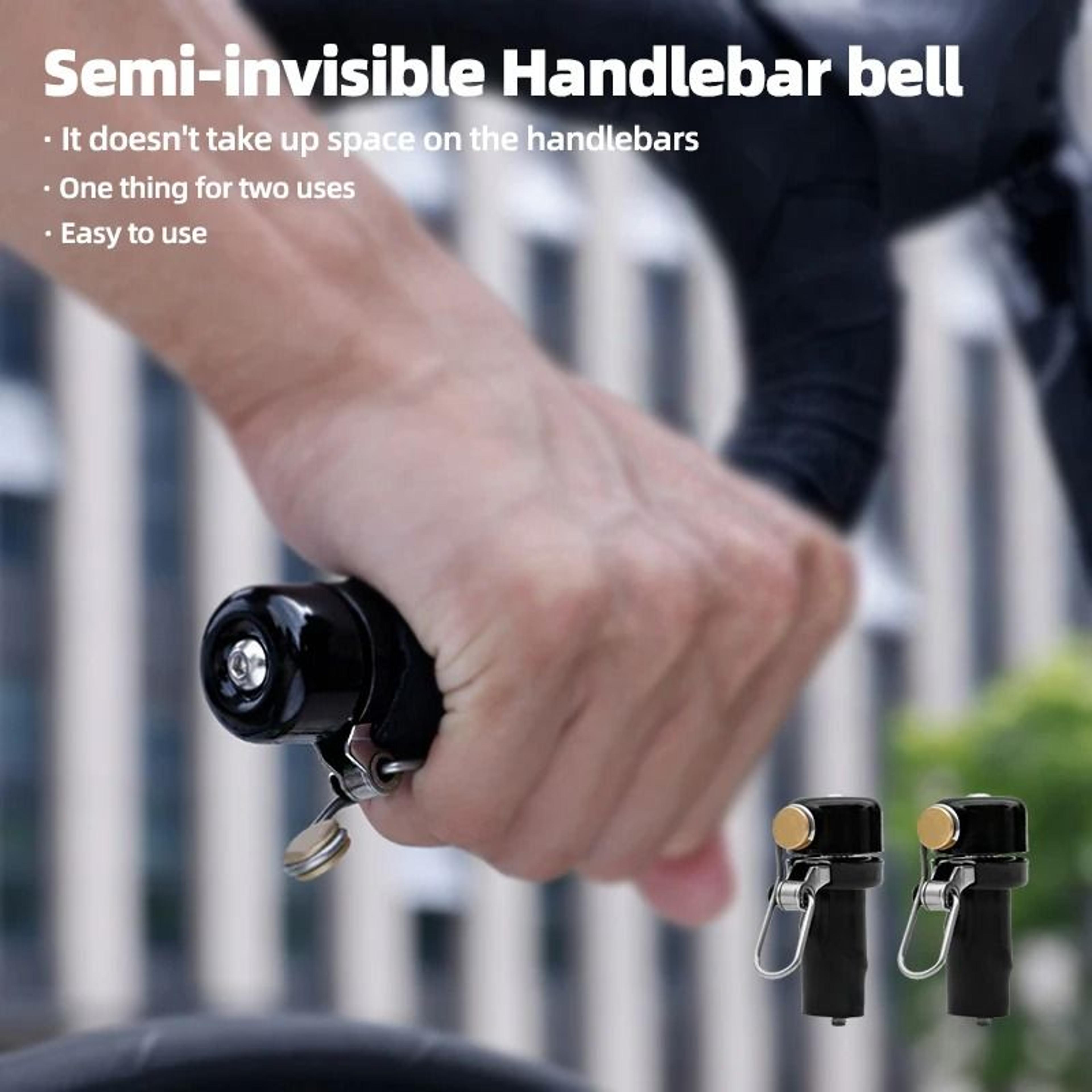 retro mini bicycle bell for curved handlebars with loud alarm sound