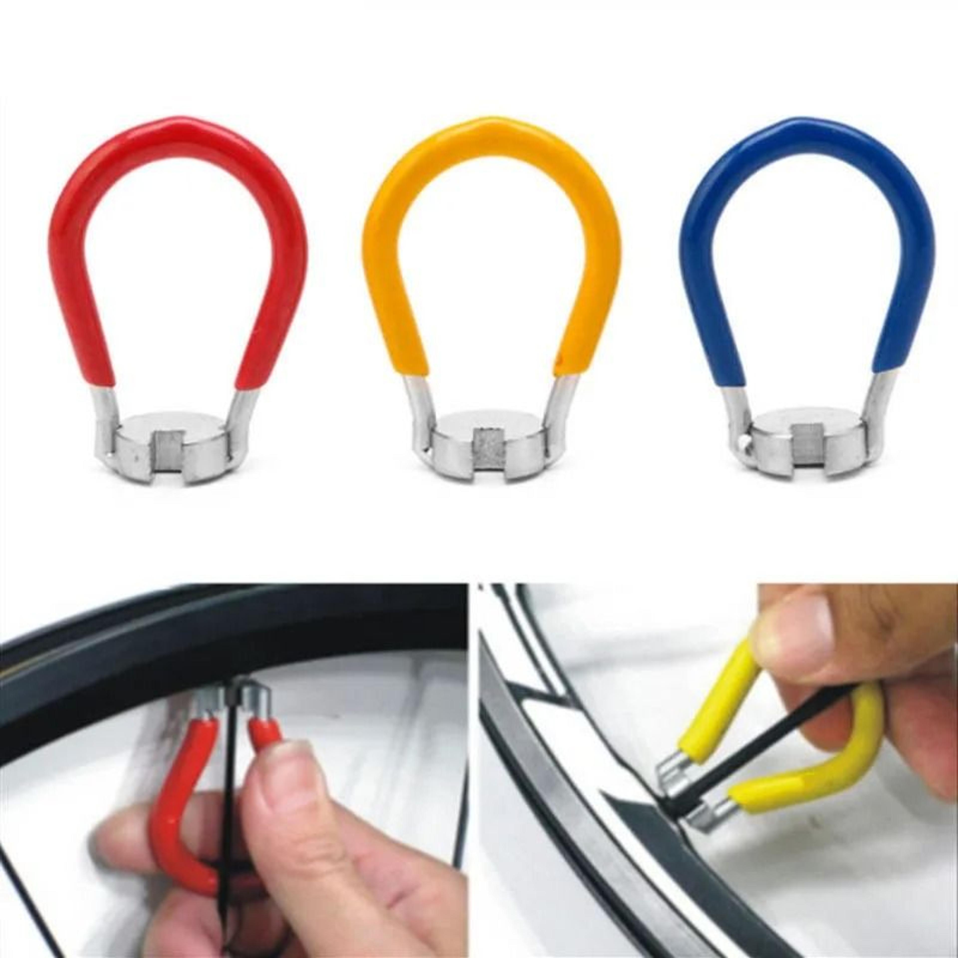 bicycle spoke wrench circle adjusting tool for bike maintenance