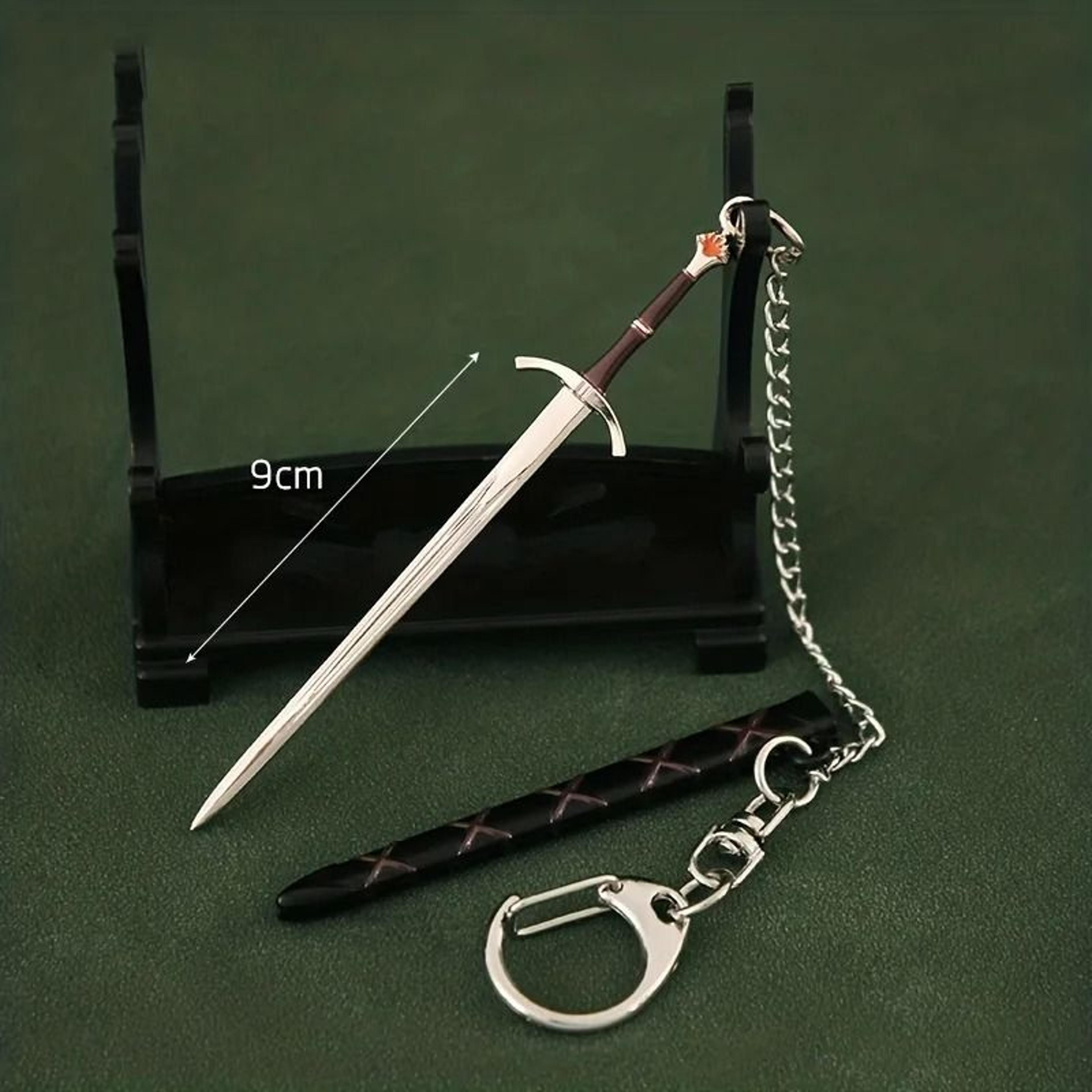 metal sword key ring pendant for bags and keys