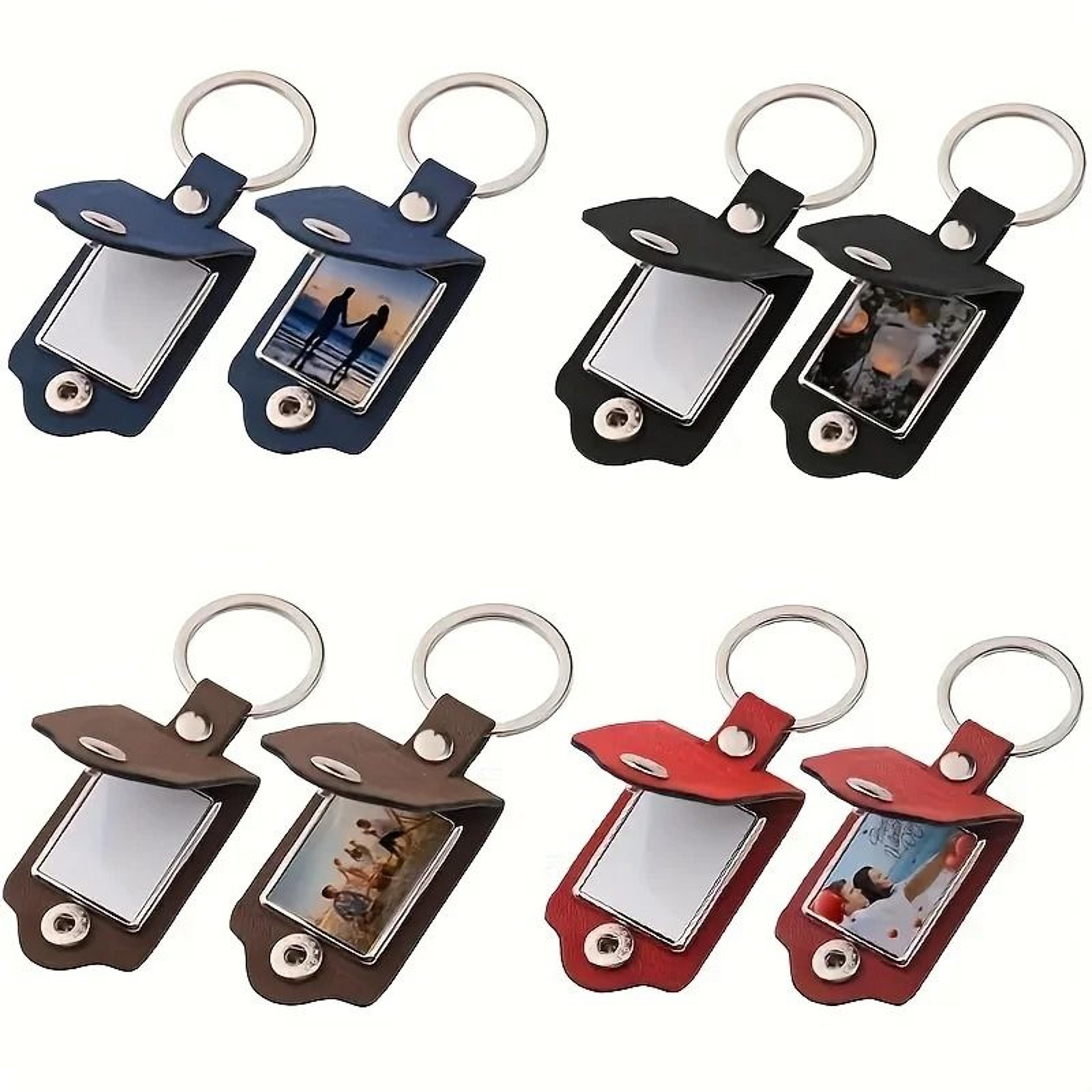 diy photo frame keychain pendant with blank heat transfer holster