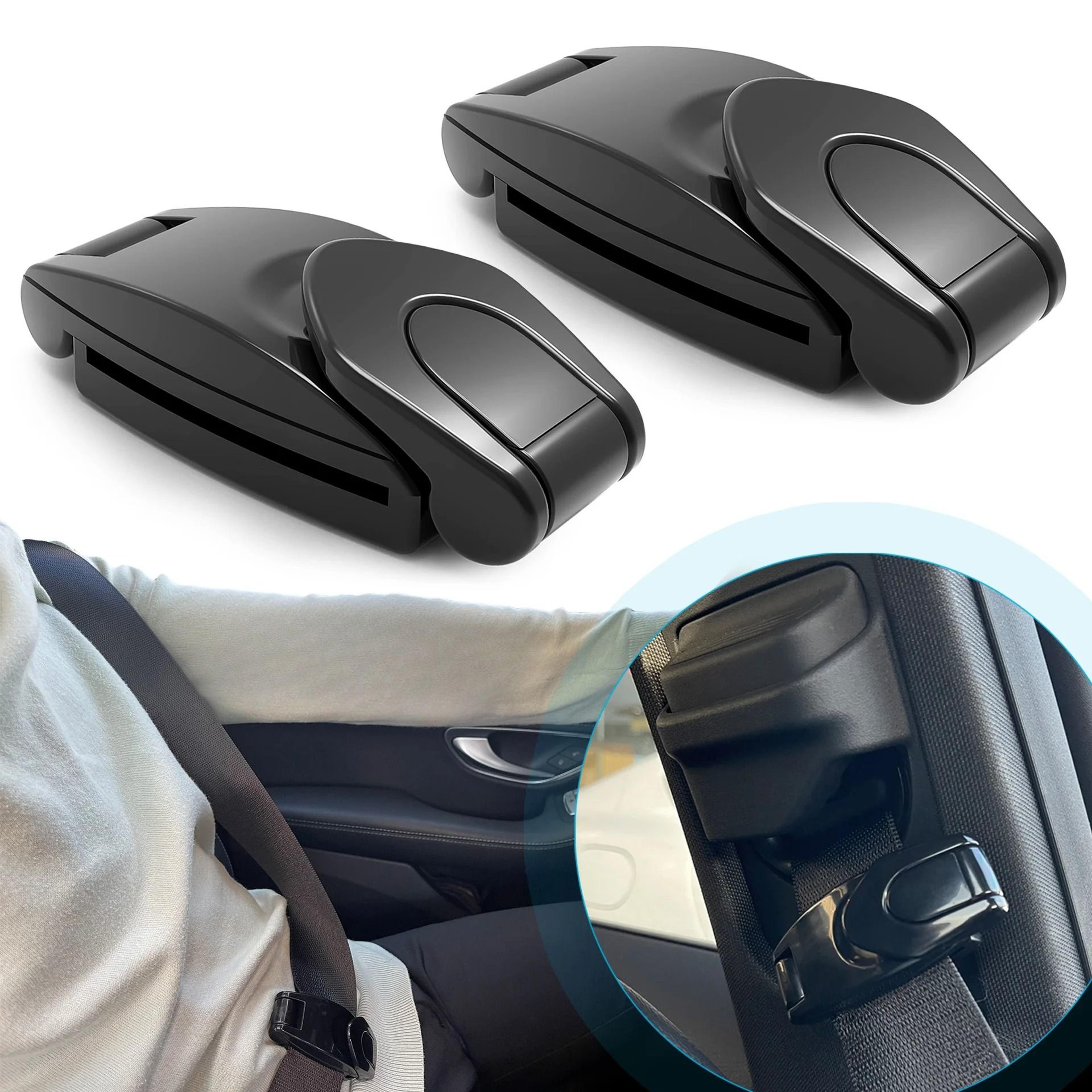 Car Seat Belt Adjuster Clips For Shoulder And Neck Comfort 4
