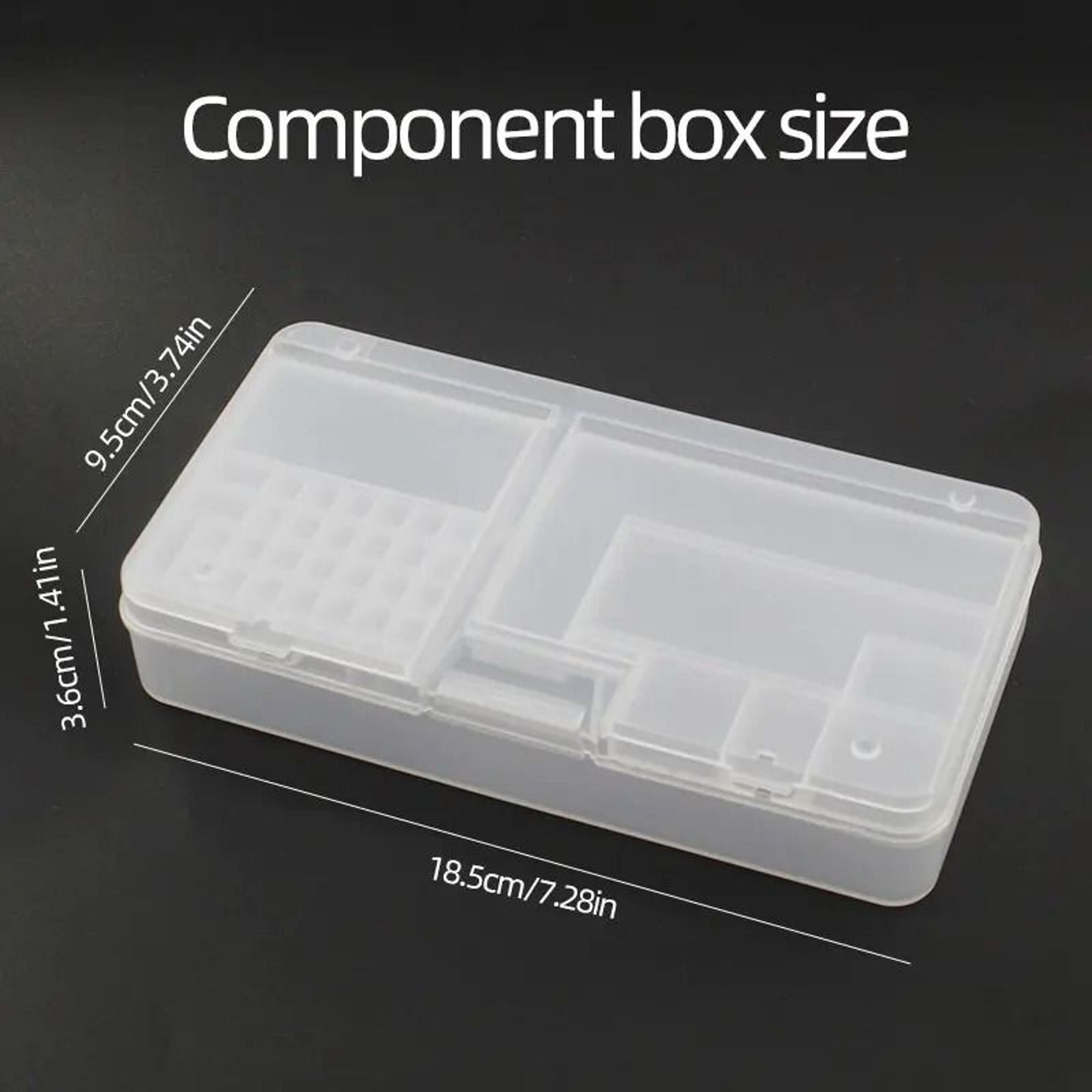 Transparent Plastic Electronic Component Storage Box With Grid Compartments 4