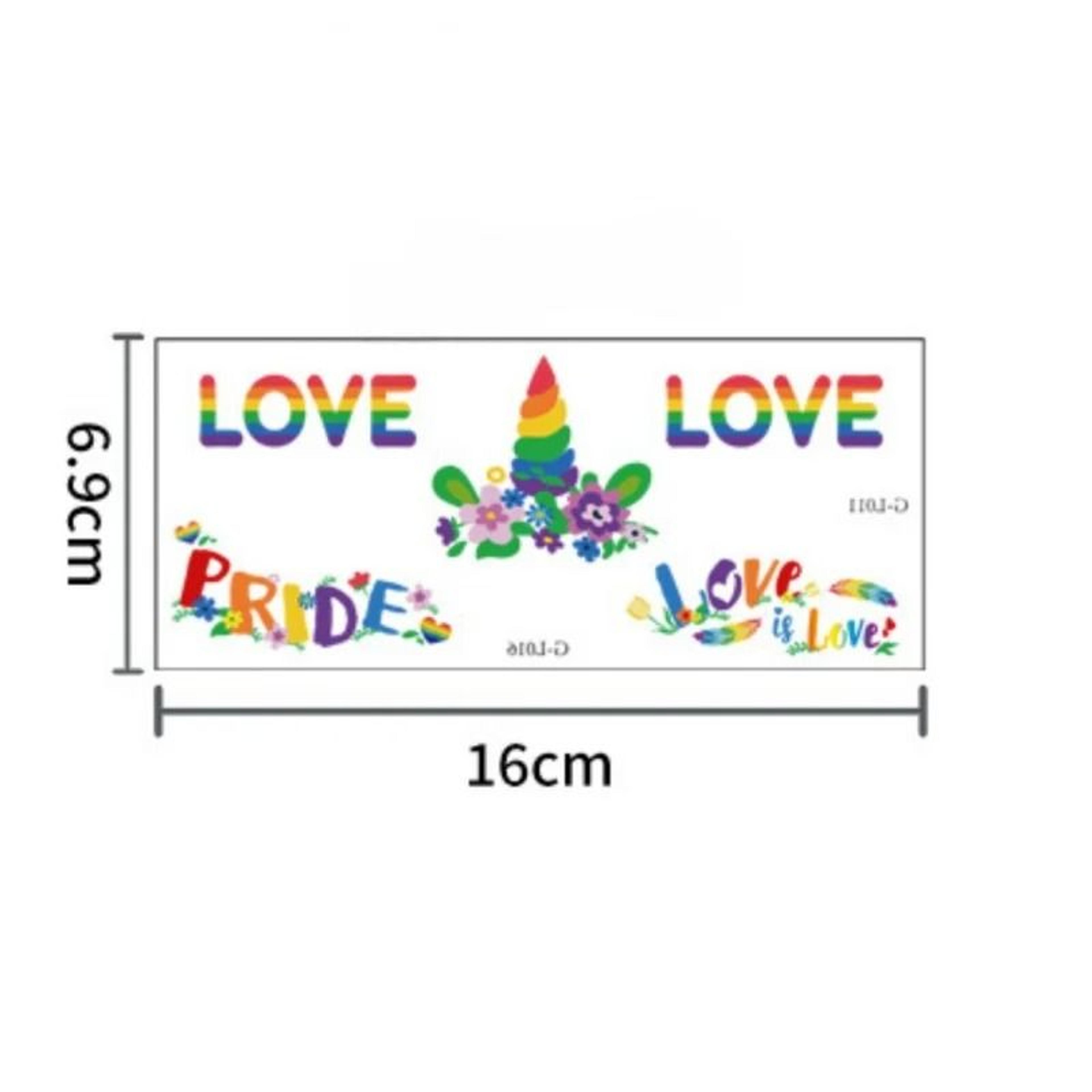 Rainbow Design Temporary Face Stickers For Parties And Festivals 2